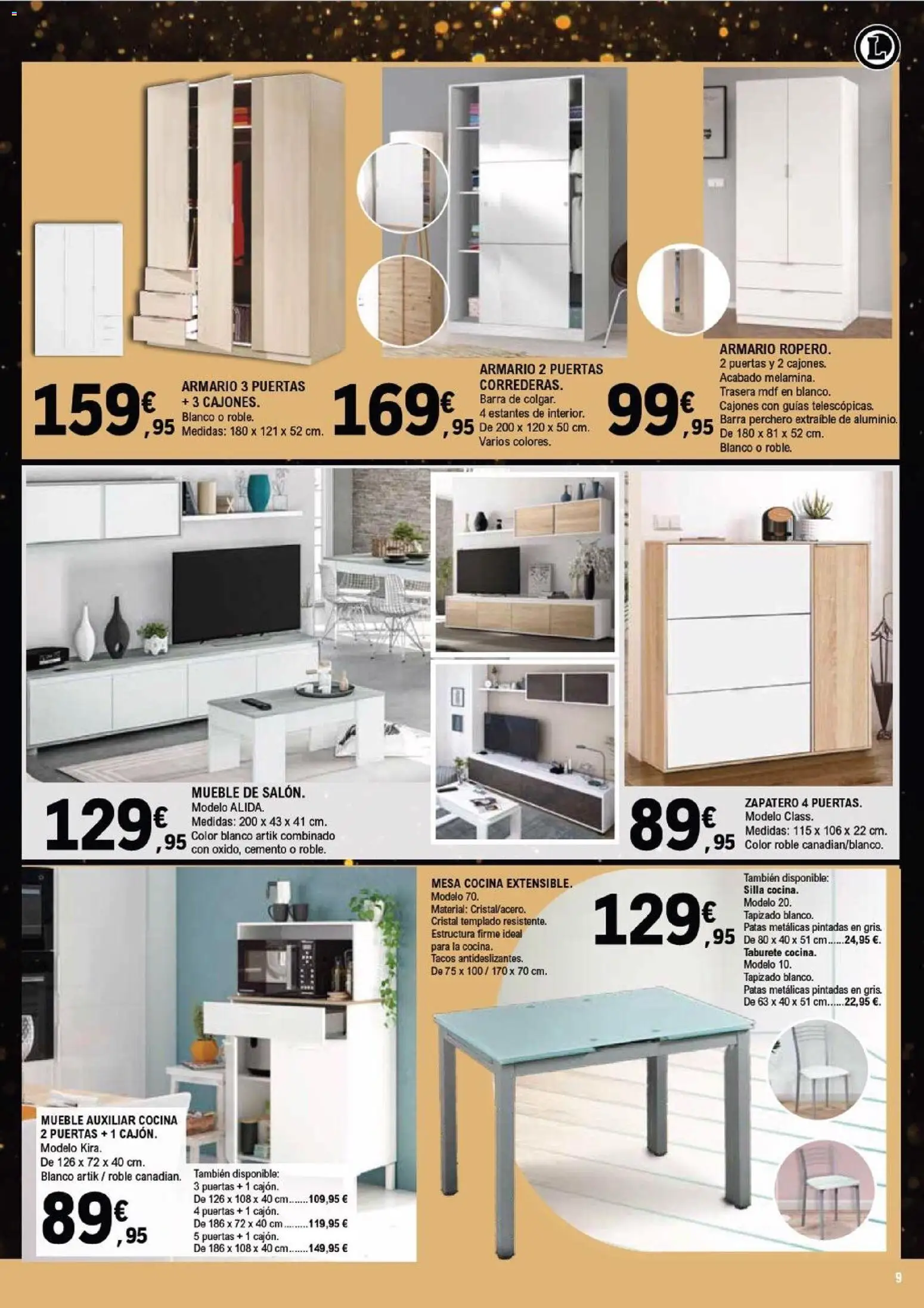 E.Leclerc - Black Friday │ válido desde el 19.11.2025 | Página: 9 | Productos: Tacos, Cocina, Mesa, Silla