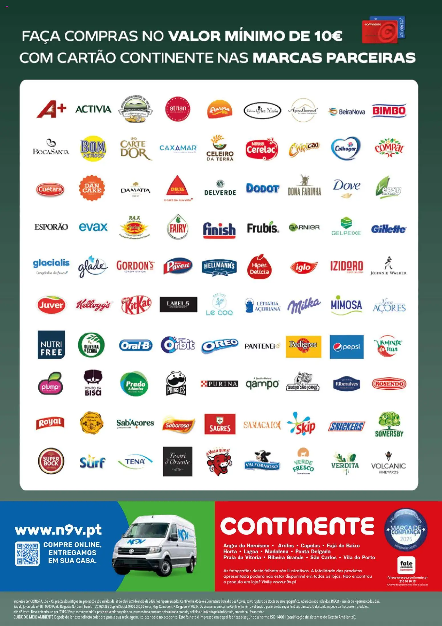 Continente Açores Momentos de pausa │ válido de 21.04.2026 | Página: 60 | Produtos: Faca, Queijo, Somersby