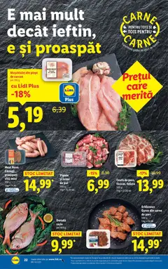 Ofertele Lidl valabile de la 27.10.2025 | Pagină: 22 | Produse: Hacıyatmaz Kedi Oyuncağı, Carne De Porc, Cârnați