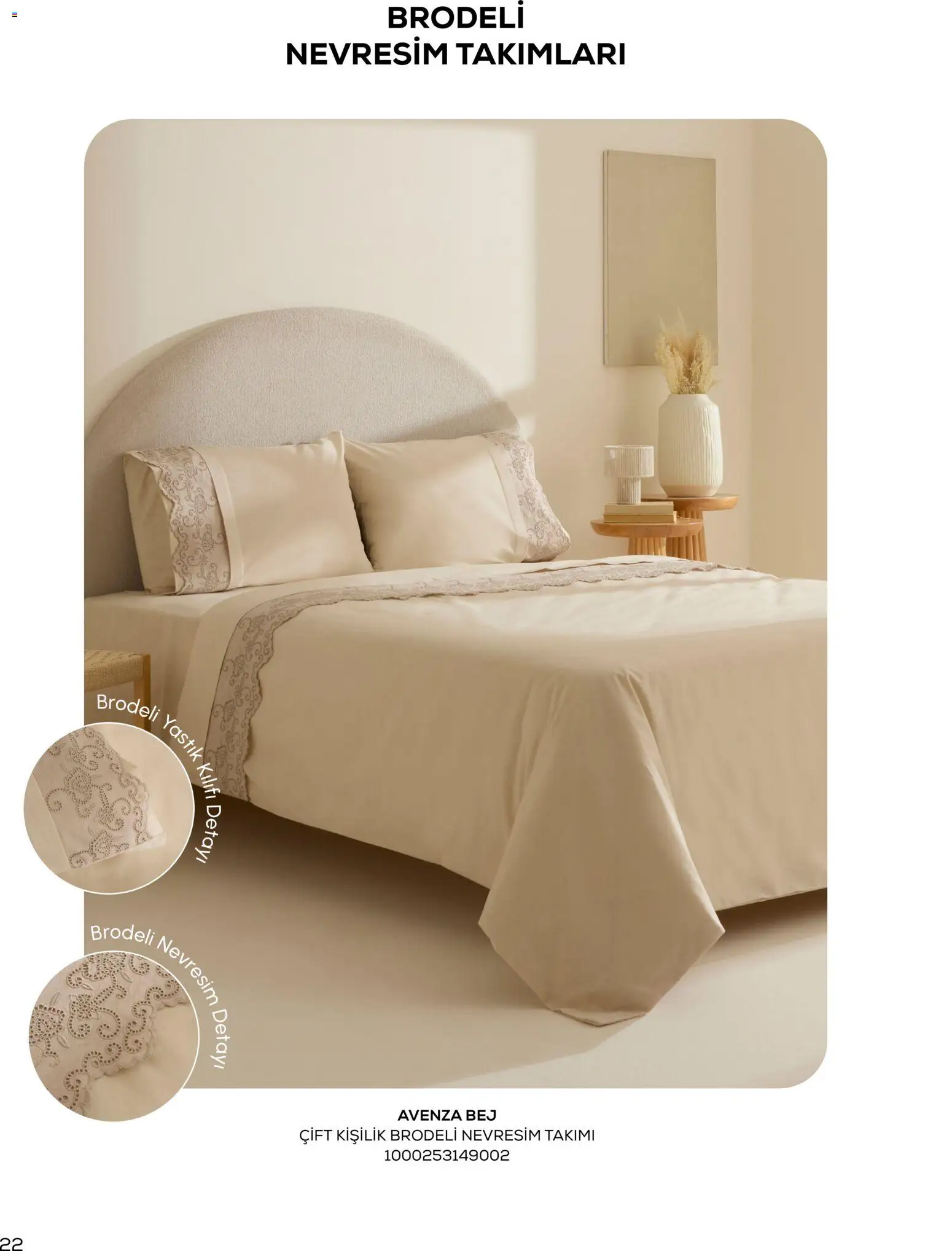 Karaca Home - Katalog Sezonsuz Karaca Home Şıklığı - İlkbahar / Yaz 2026 - 01.03.2026 tarihinden itibaren geçerlidir | Sayfa: 22 | Ürünler: Yastık, Nevresim, Yastık kılıfı, Nevresim takımları