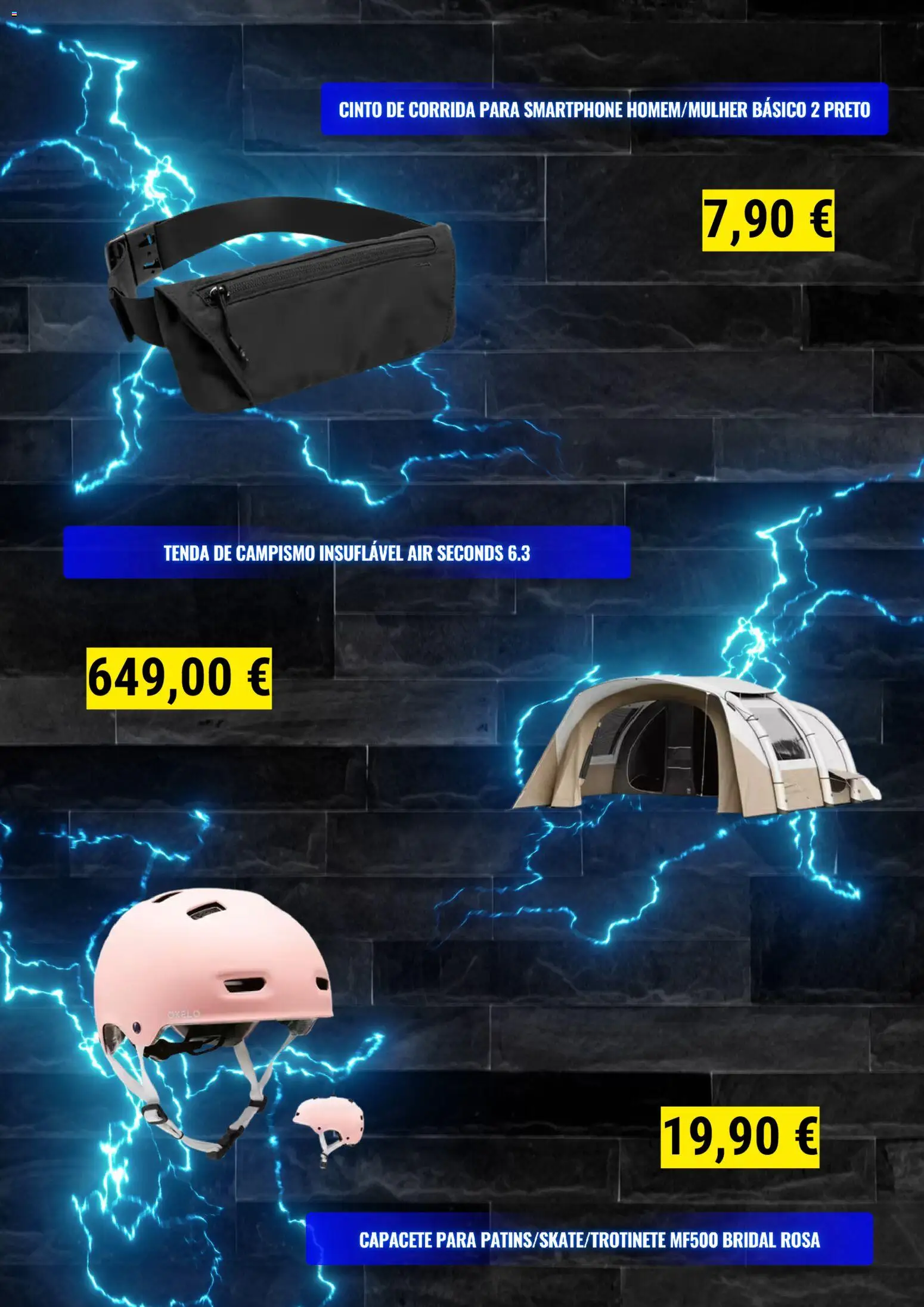 Decathlon Oferta sazonal │ válido de 02.03.2026 | Página: 3 | Produtos: Smartphone, Cinto, Tenda, Capacete