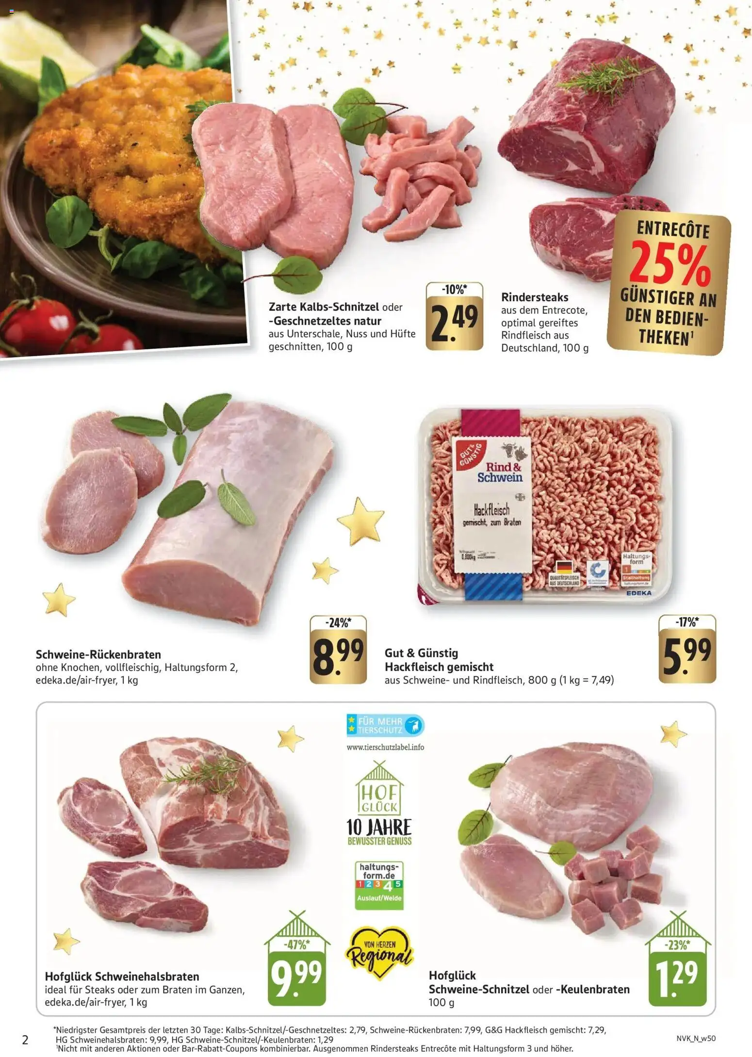 Edeka prospekt Mainz-Finthen	 – gültig ab 08.12.2025 | Seite: 2 | Produkte: Entrecote, Rindfleisch, Hackfleisch