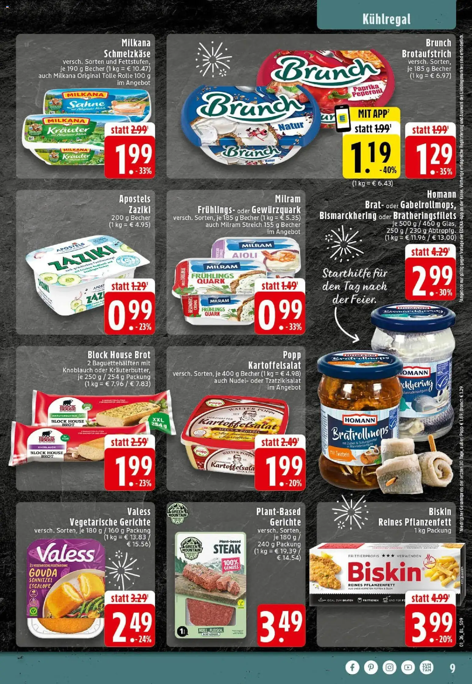 Edeka prospekt Mettingen	 – gültig ab 28.12.2025 | Seite: 9 | Produkte: Baguette, Brot, Steak, Fleisch