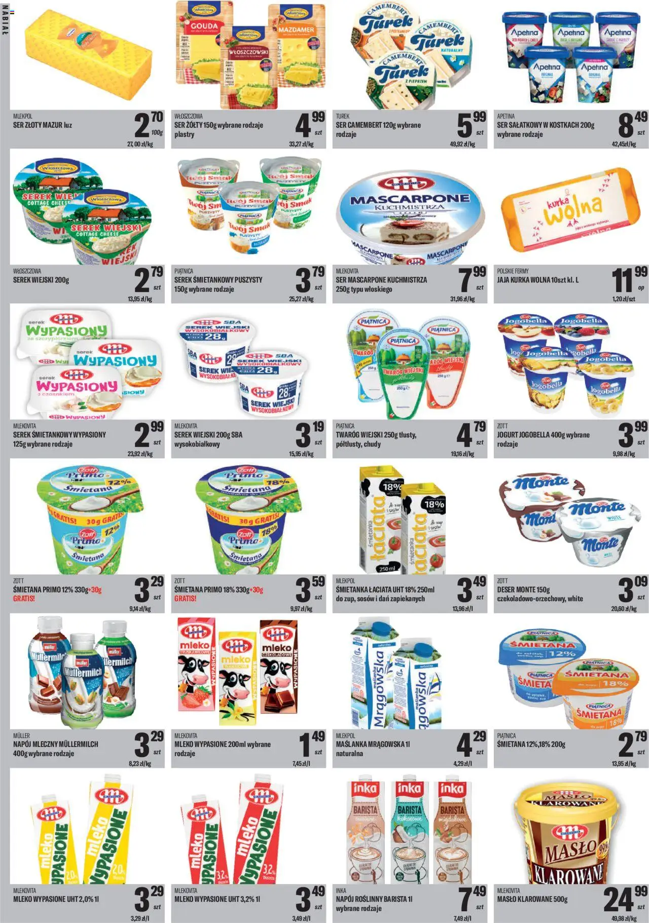 TomiMarkt Gazetka od 29.08.2025 | Strona: 6 | Produkty: Ser żółty, Maślanka, Ser camembert, Mleko
