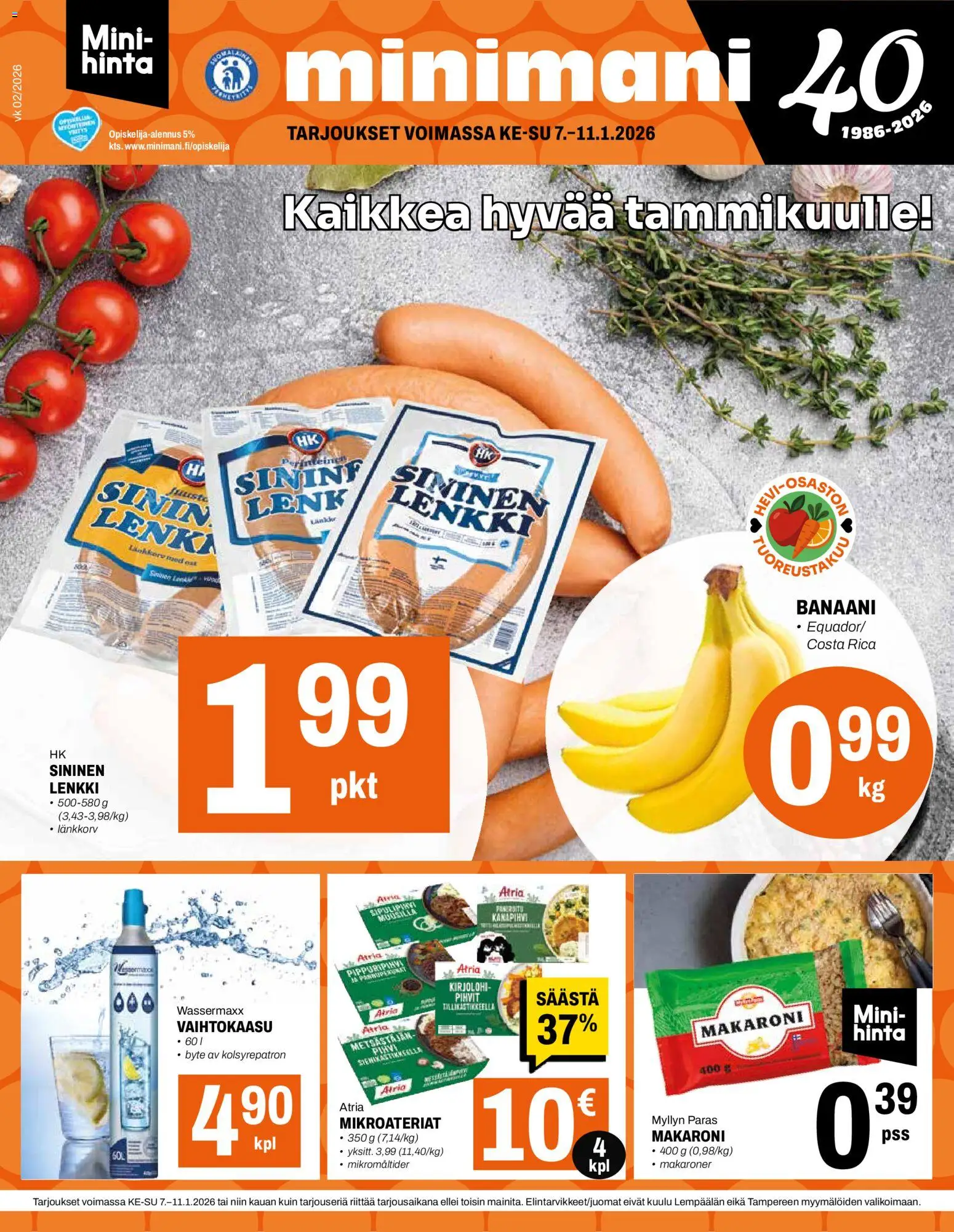 Minimani tarjoukset – voimassa 07.01.2026 alkaen | Sivu: 1 | Tuotteet: Kirjolohi