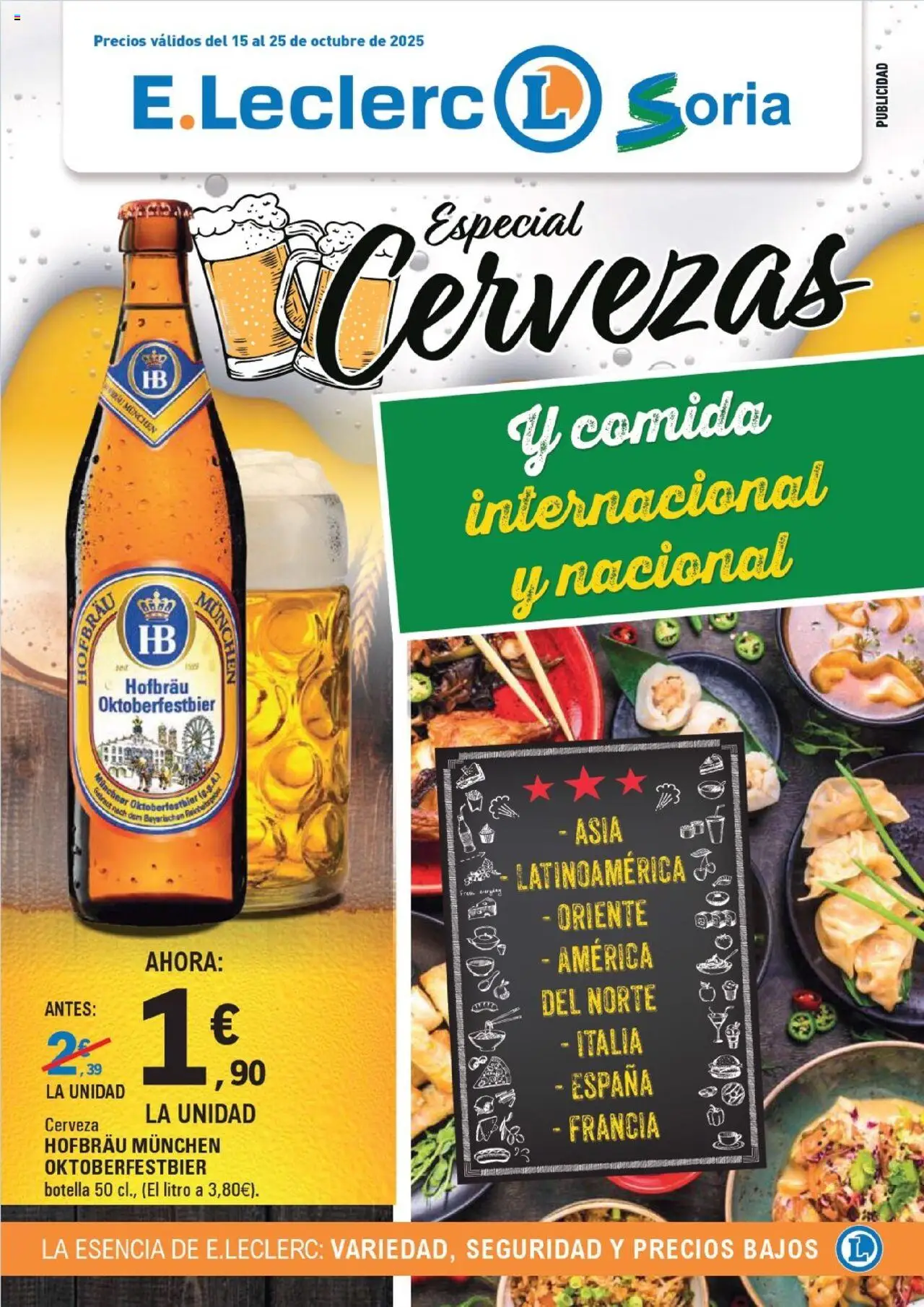 E.Leclerc folleto │ válido desde el 15.10.2025 | Página: 1 | Productos: Cerveza