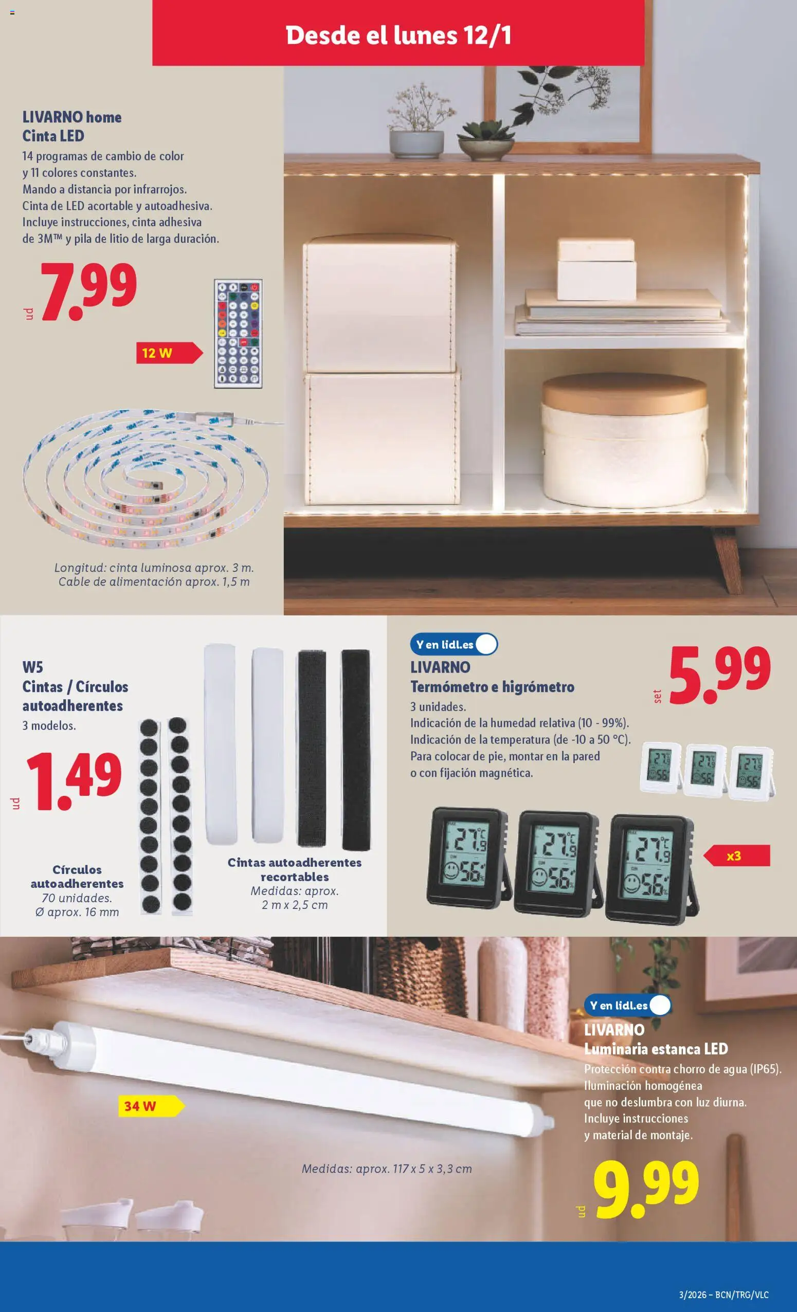 Lidl folleto de bazar │ válido desde el 12.01.2026 | Página: 11 | Productos: Cable, Termómetro, Galette de chaise
