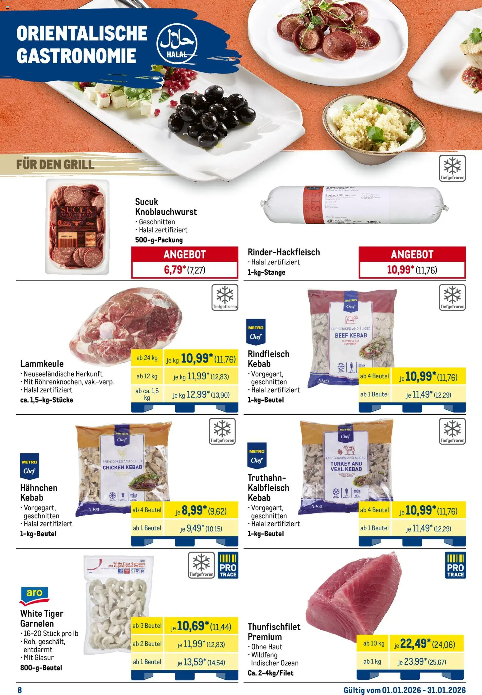 Metro  Monats-Menü – gültig ab 01.01.2026 | Seite: 8