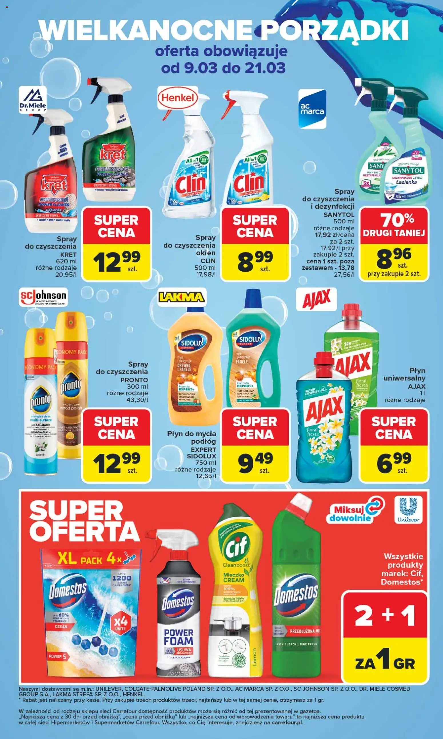 Carrefour gazetka - Wielkanoc na błysk od 09.03.2026 | Strona: 5 | Produkty: Cleaner, Domestos