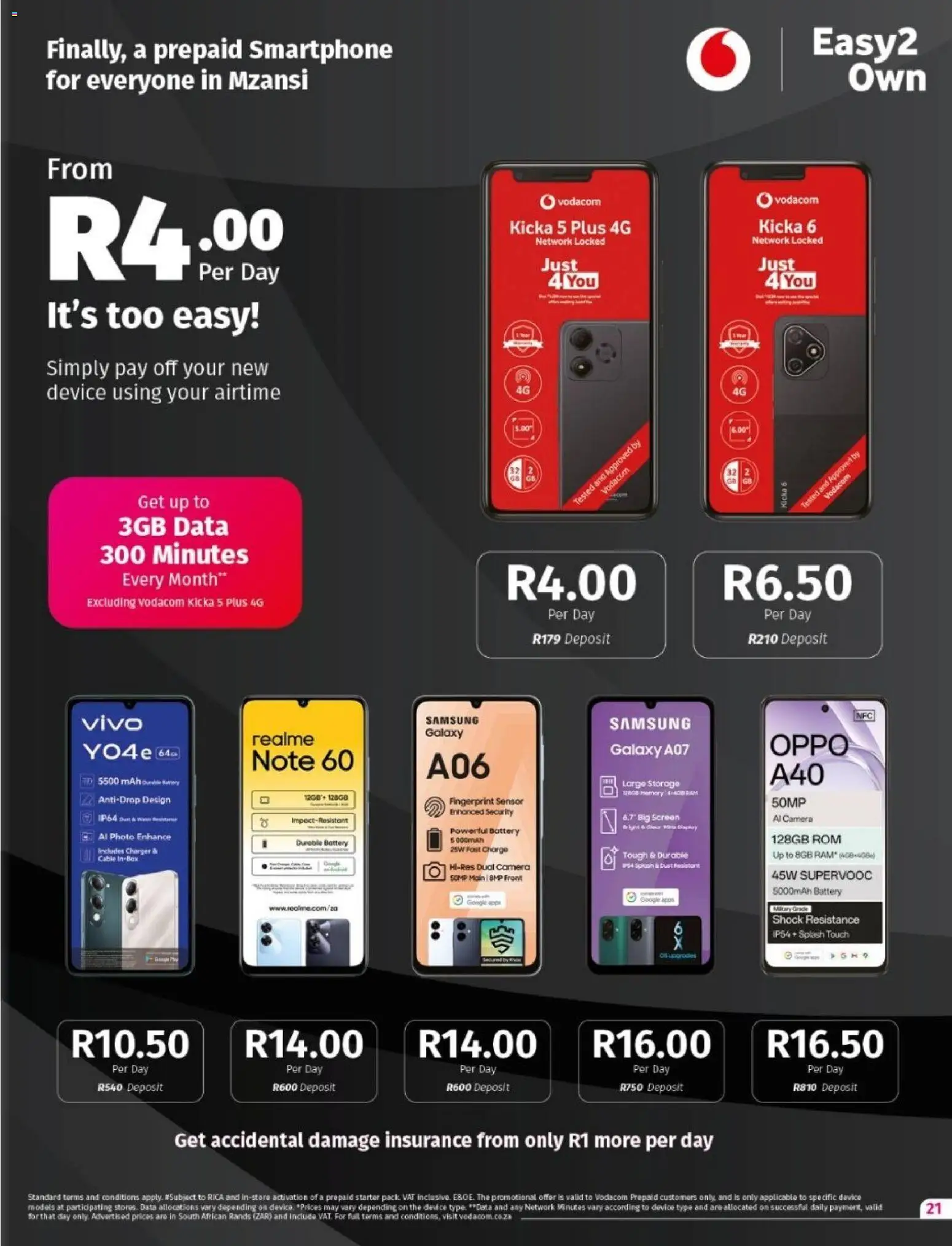 New Vodacom catalogue – valid from 04.11.2025 | Page: 21 | Products: Data, Camera, Cable, Charger