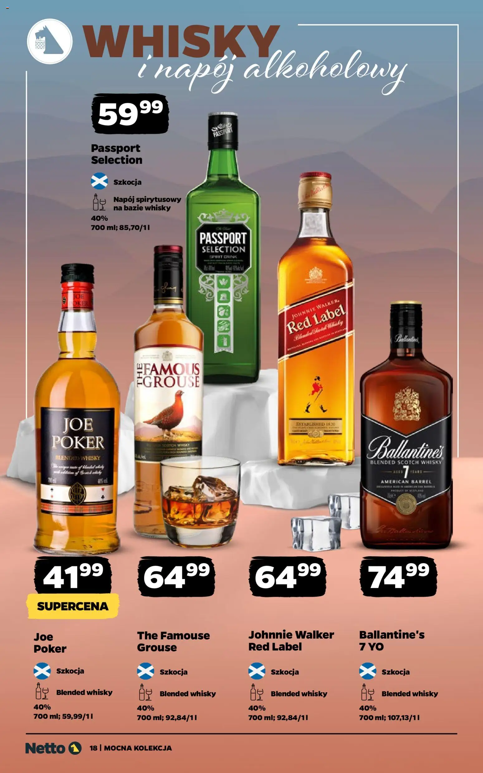 Netto gazetka - Alkohole mocne od 19.01.2026 | Strona: 18 | Produkty: Red label, Whisky