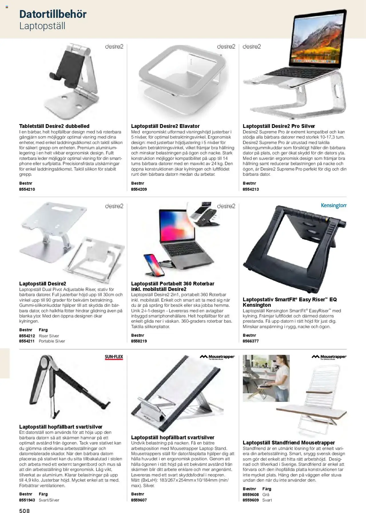 Office Depot reklamblad aktuell från 01.02.2025 | Sida: 510 | Produkter: Laptopställ, Dator, Mus, Tangentbord