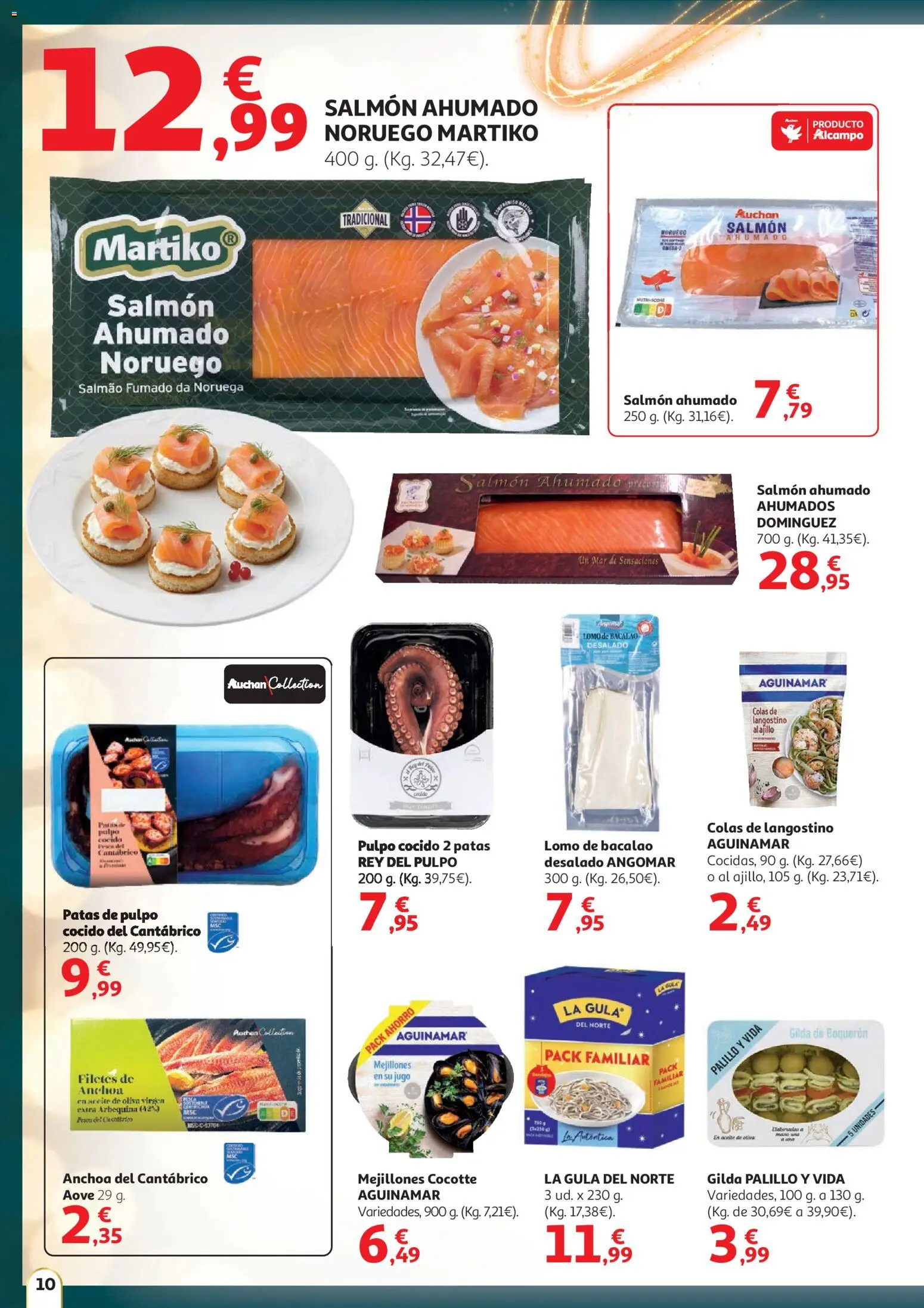 Alcampo - HP catalan  │ válido desde el 11.12.2025 | Página: 10 | Productos: Aceite de oliva, Aceite de oliva virgen extra, Anchoa, Langostino