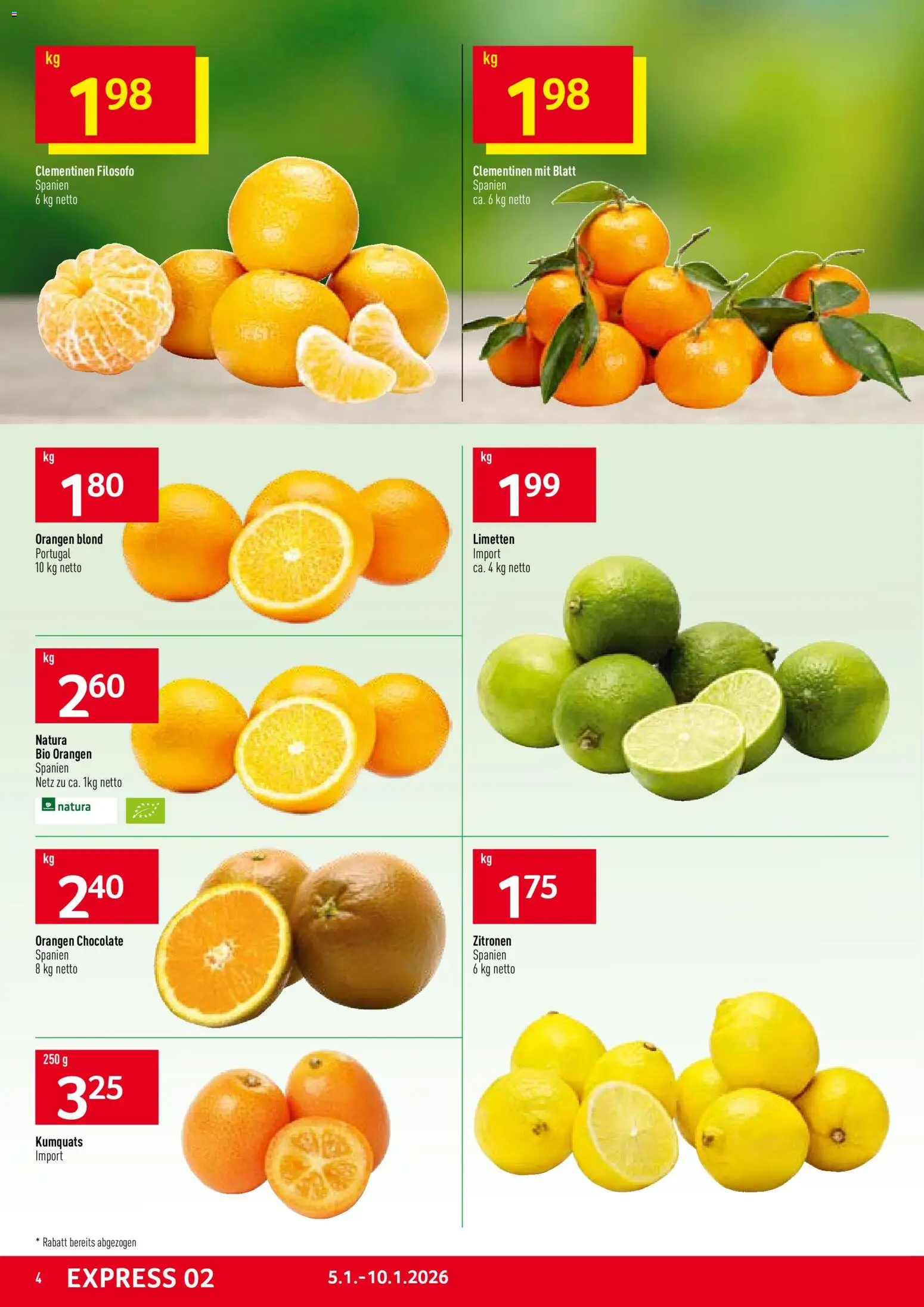 Prodega Aktionen – gültig ab 05.01.2026 | Seite: 4 | Produkte: Kammerjunker, Orangen