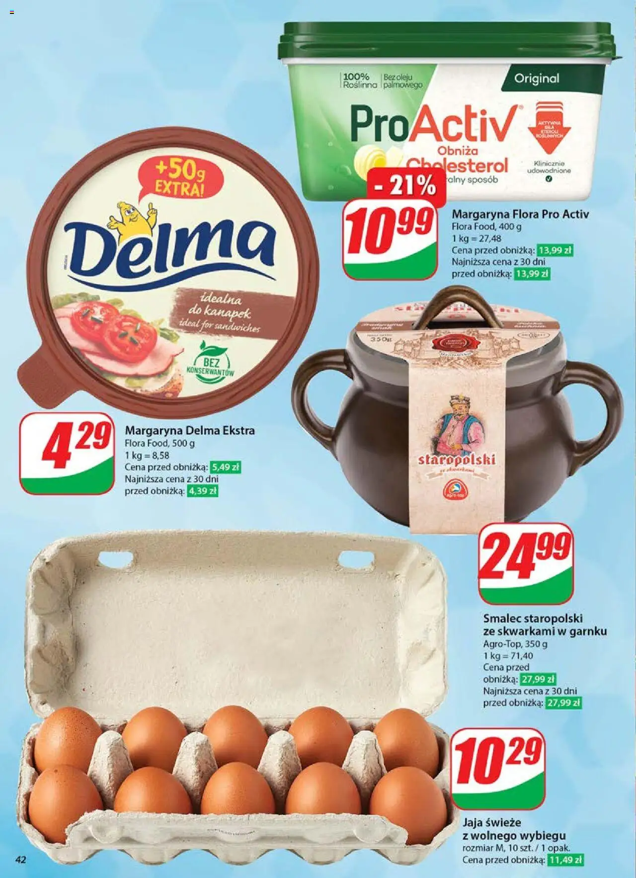 Dino Gazetka od 04.06.2025 | Strona: 42 | Produkty: Margaryna, Jaja