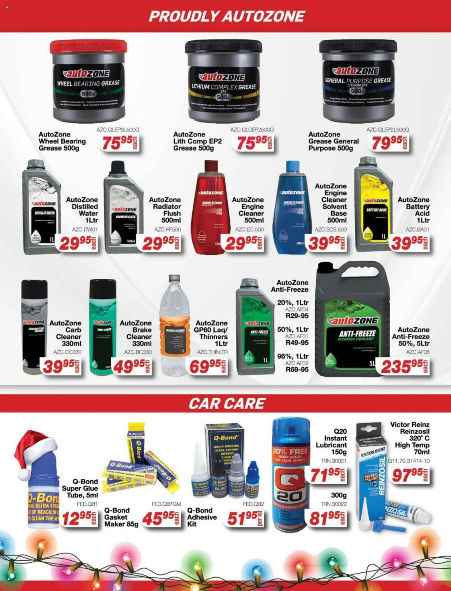 New AutoZone catalogue – valid from 24.11.2025 | Page: 33 | Products: Radiator, Battery, Adhesive, Water