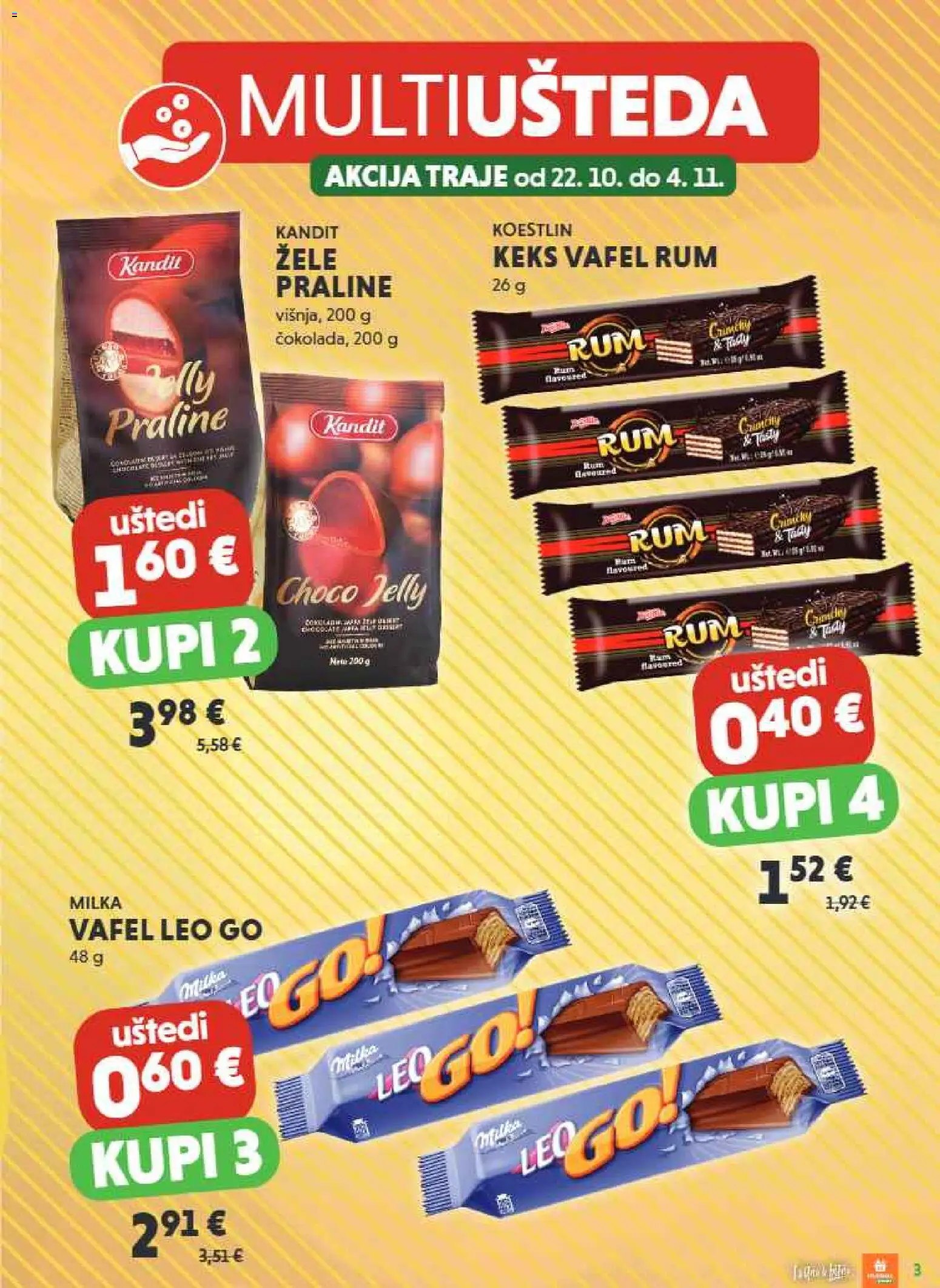 Studenac katalog | vrijedi od 22.10.2025 | Stranica: 3 | Proizvodi: Praline, Keks, Rum, Milka