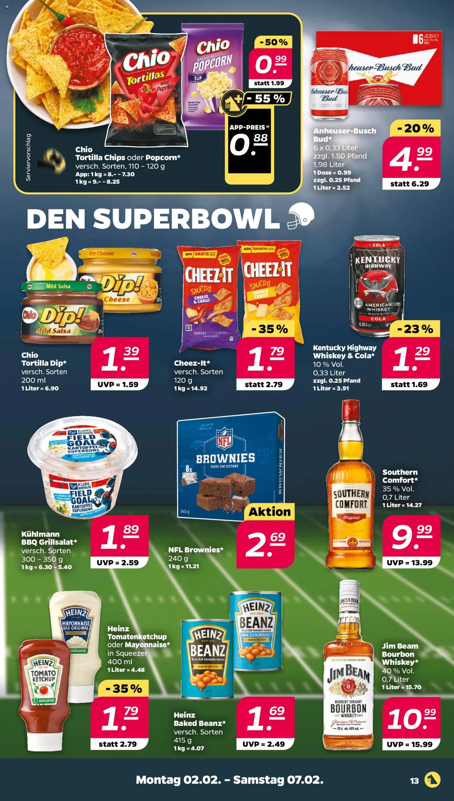 Netto Prospekt 	 – gültig ab 02.02.2026 | Seite: 13 | Produkte: Jim beam, Cola, Mayonnaise, Bourbon