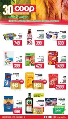 COOP - Mini & Abc & Szuper / Nyírzem - amely érvényes a következő dátumtól: 13.11.2025
