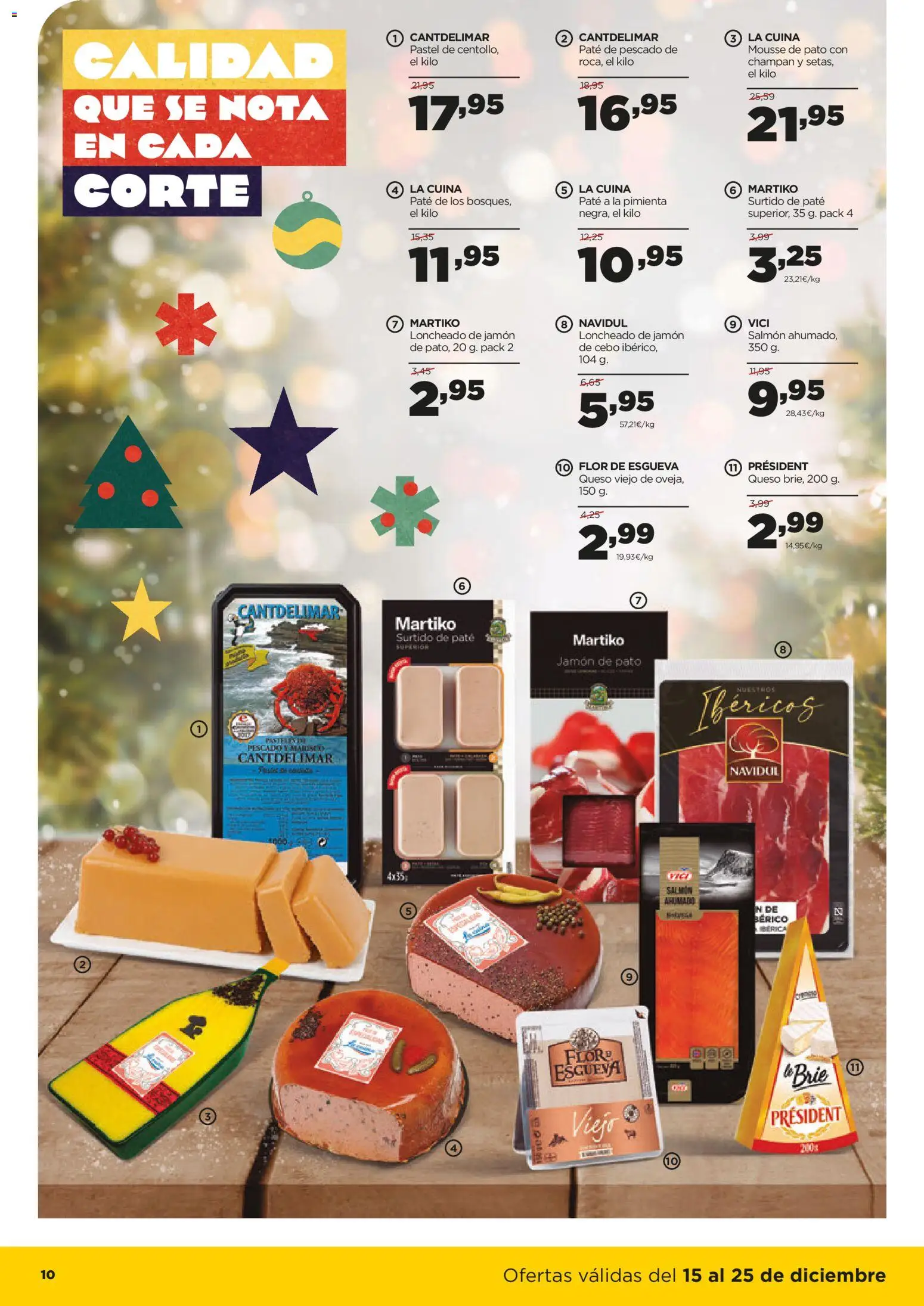 Alimerka folleto │ válido desde el 15.12.2025 | Página: 10 | Productos: Mousse, Queso, Jamón, Loncheado