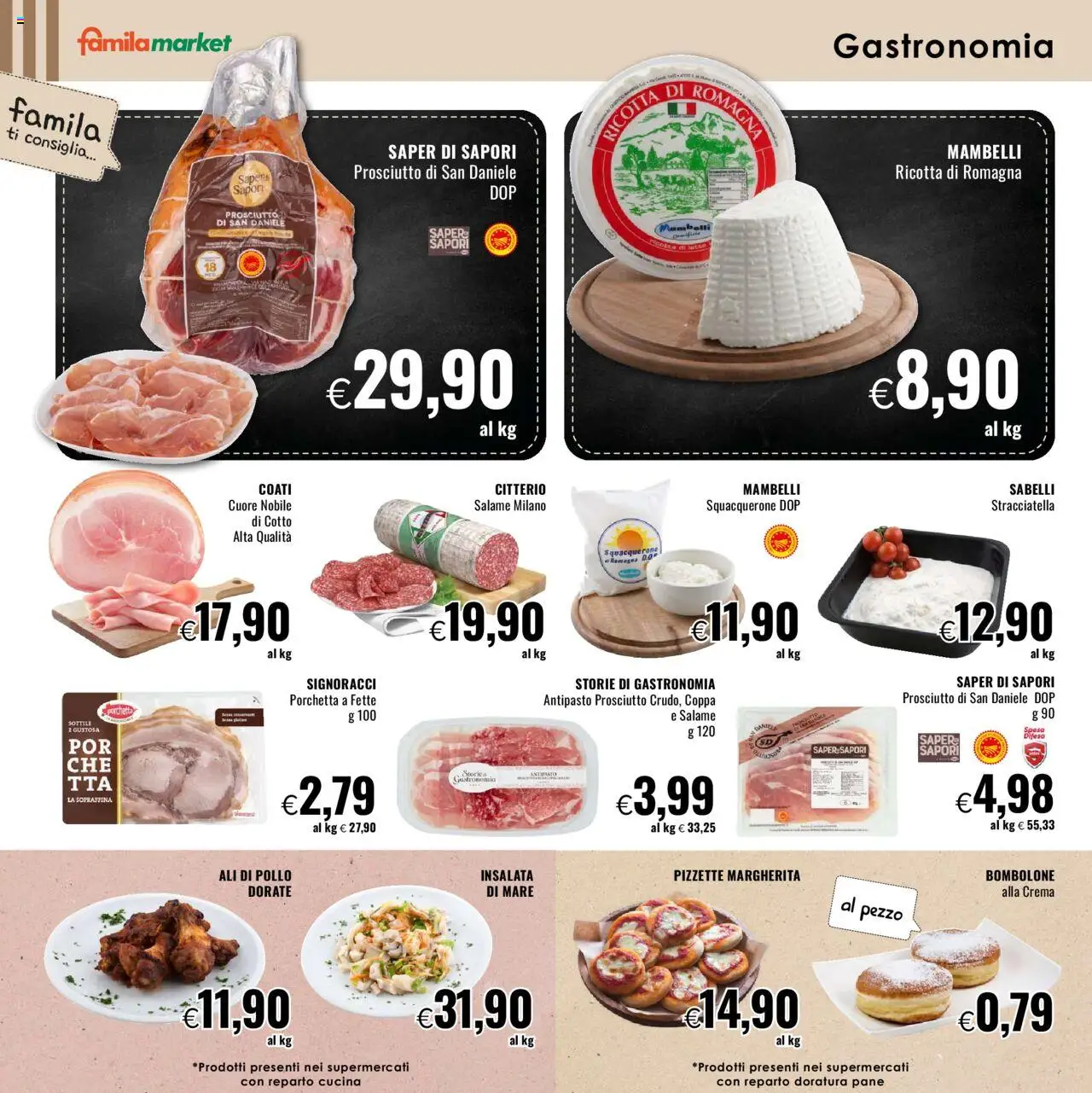 Volantino Famila del 21.08.2025 | Pagina: 4 | Prodotti: Porchetta, Crema, Pane, Ricotta