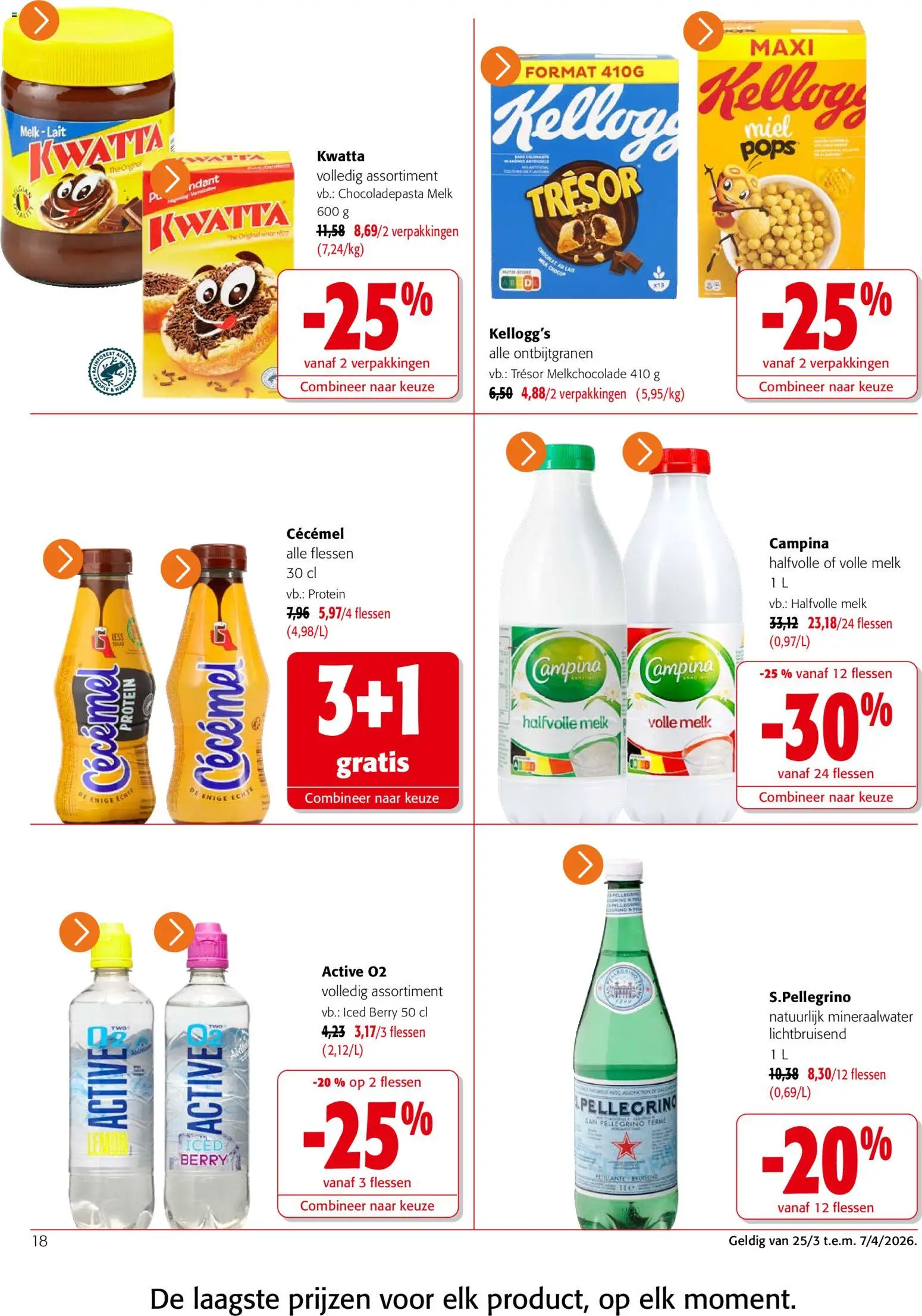 {H1} | Pagina: 18 | Producten: Halfvolle Melk, Volle melk, Mineraalwater, Melk