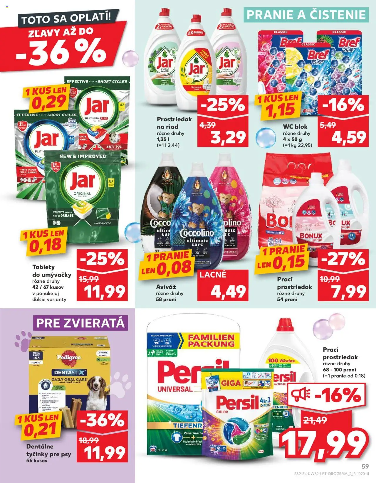 Kaufland Ružomberok │ platný od 07.08.2025 | Strana: 59 | Produkty: Wc, Aviváž, Wc blok, Coccolino