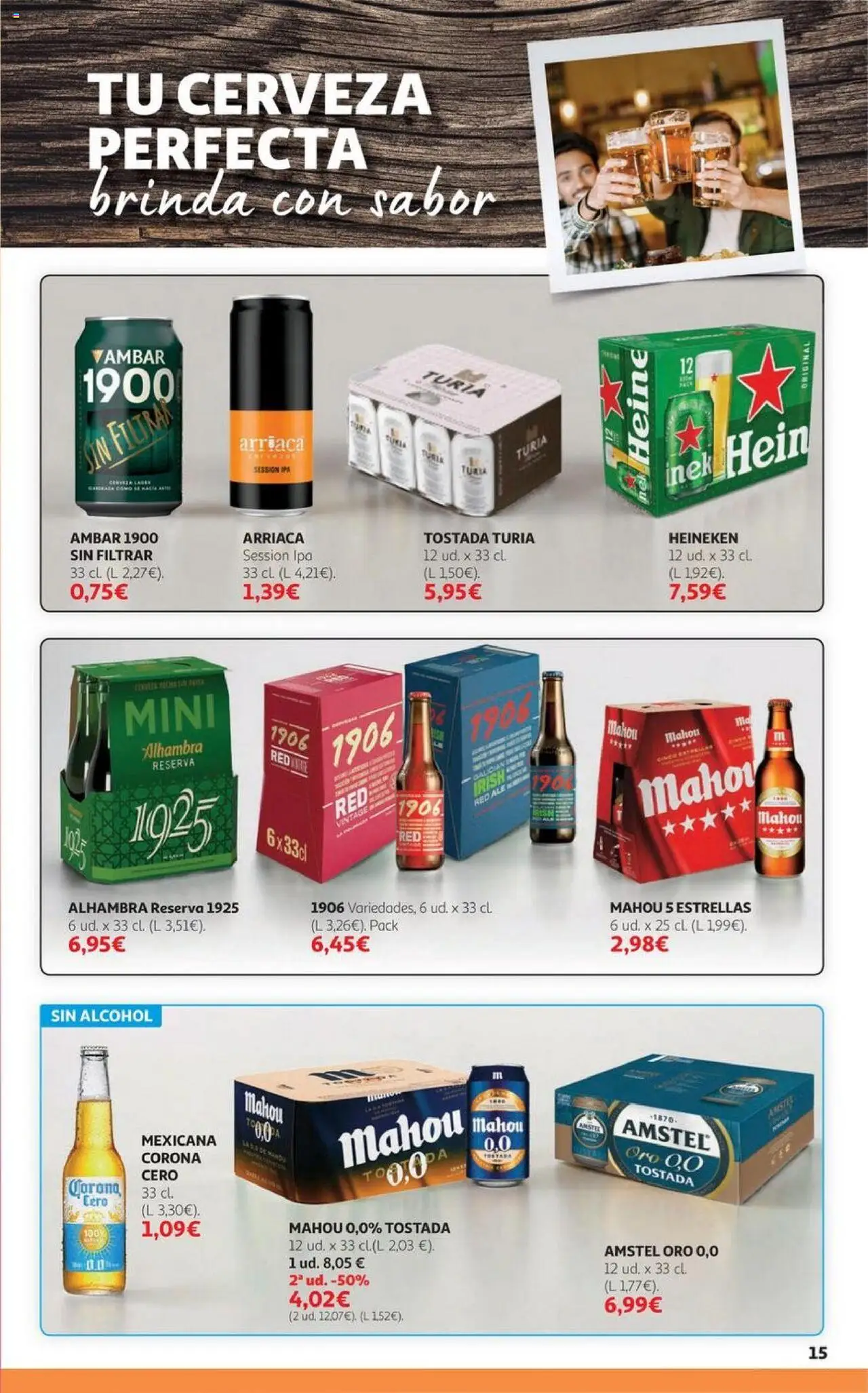Alcampo - SST Nacional │ válido desde el 06.10.2025 | Página: 15 | Productos: Cerveza, Σπανάκι