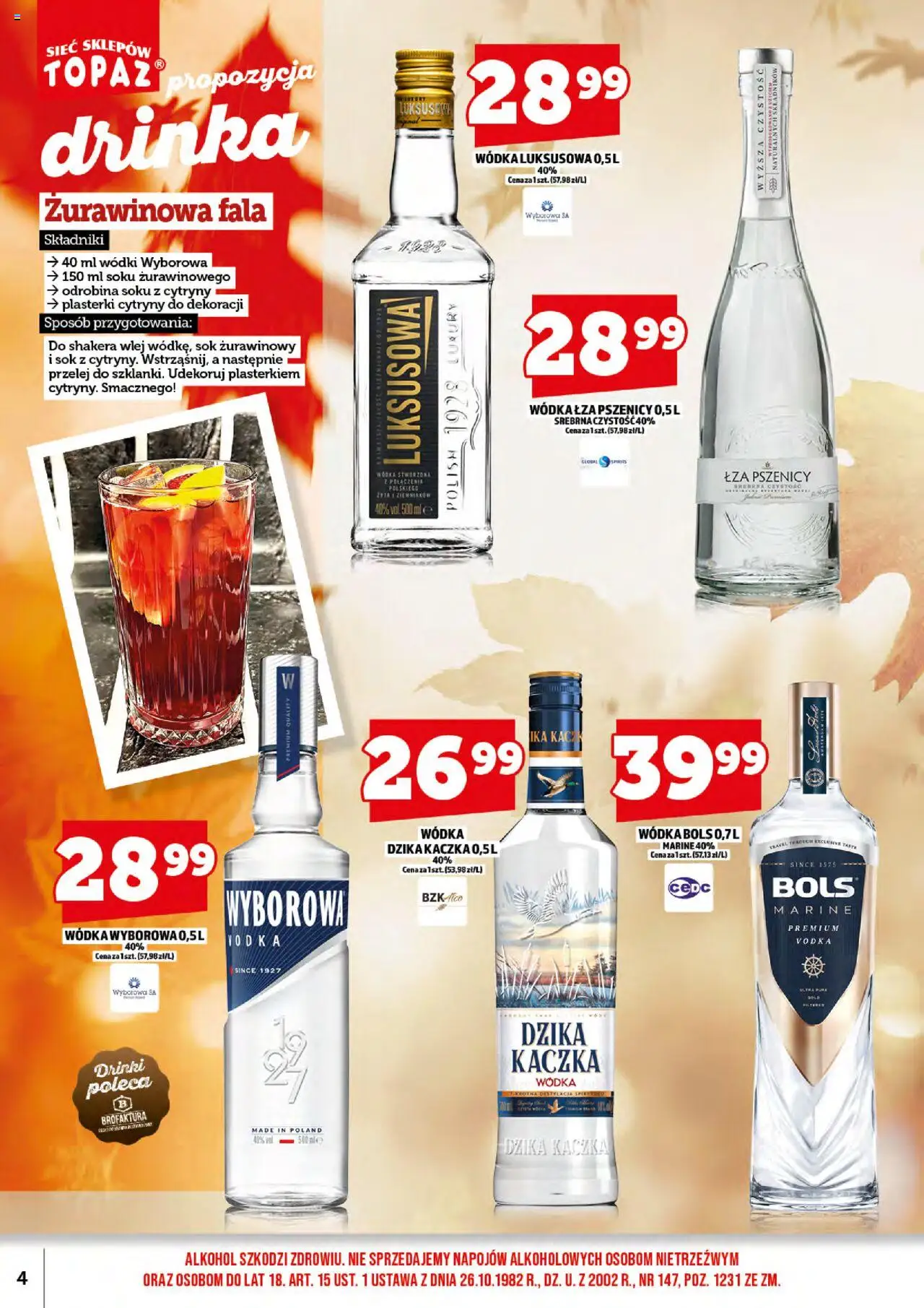 Topaz Gazetka alkoholowa od 01.10.2025 | Strona: 6 | Produkty: Cytryny, Vodka, Alkohol, Wódka