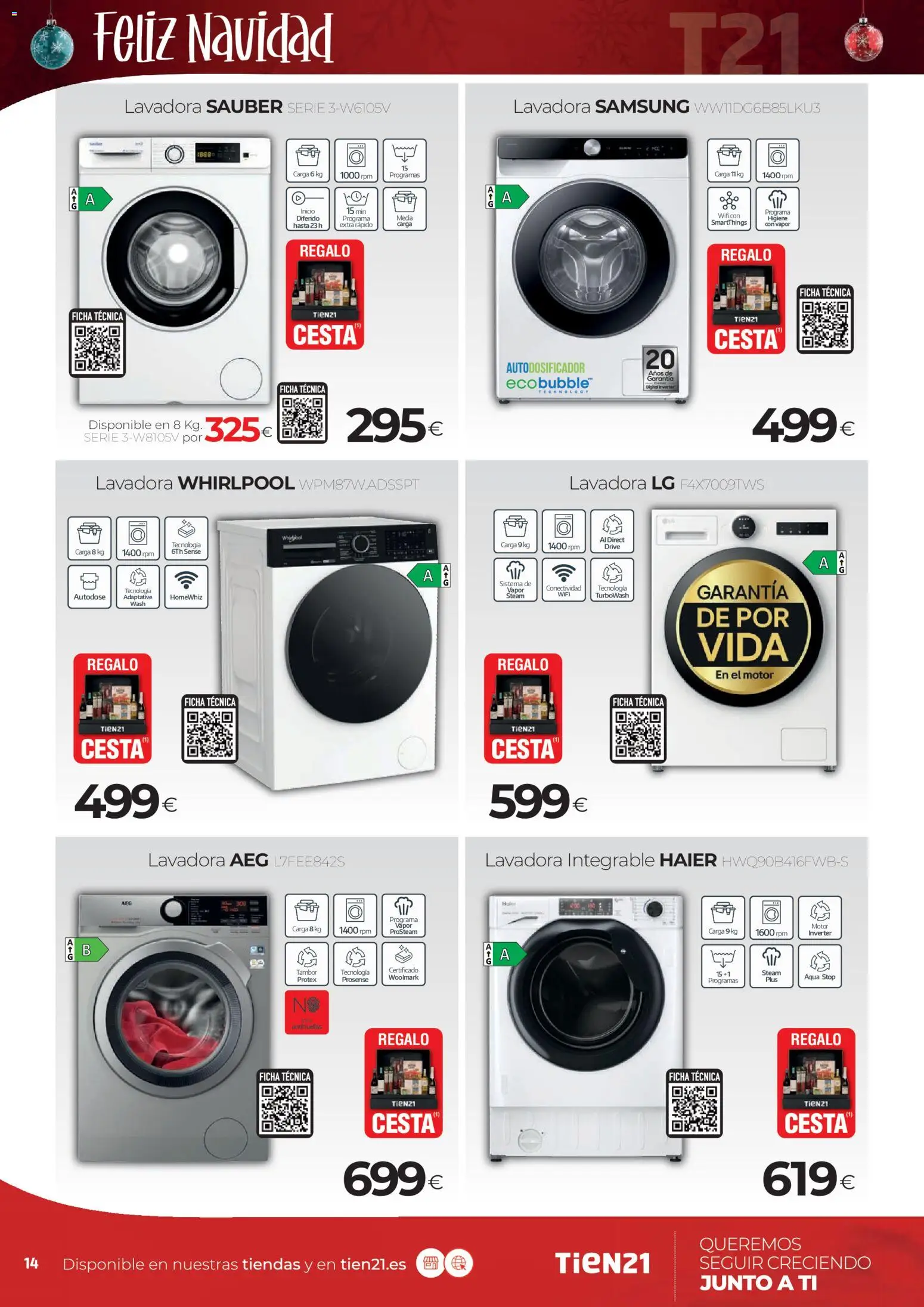 Tien 21 folleto │ válido desde el 01.12.2025 | Página: 14 | Productos: Lavadora, Cesta