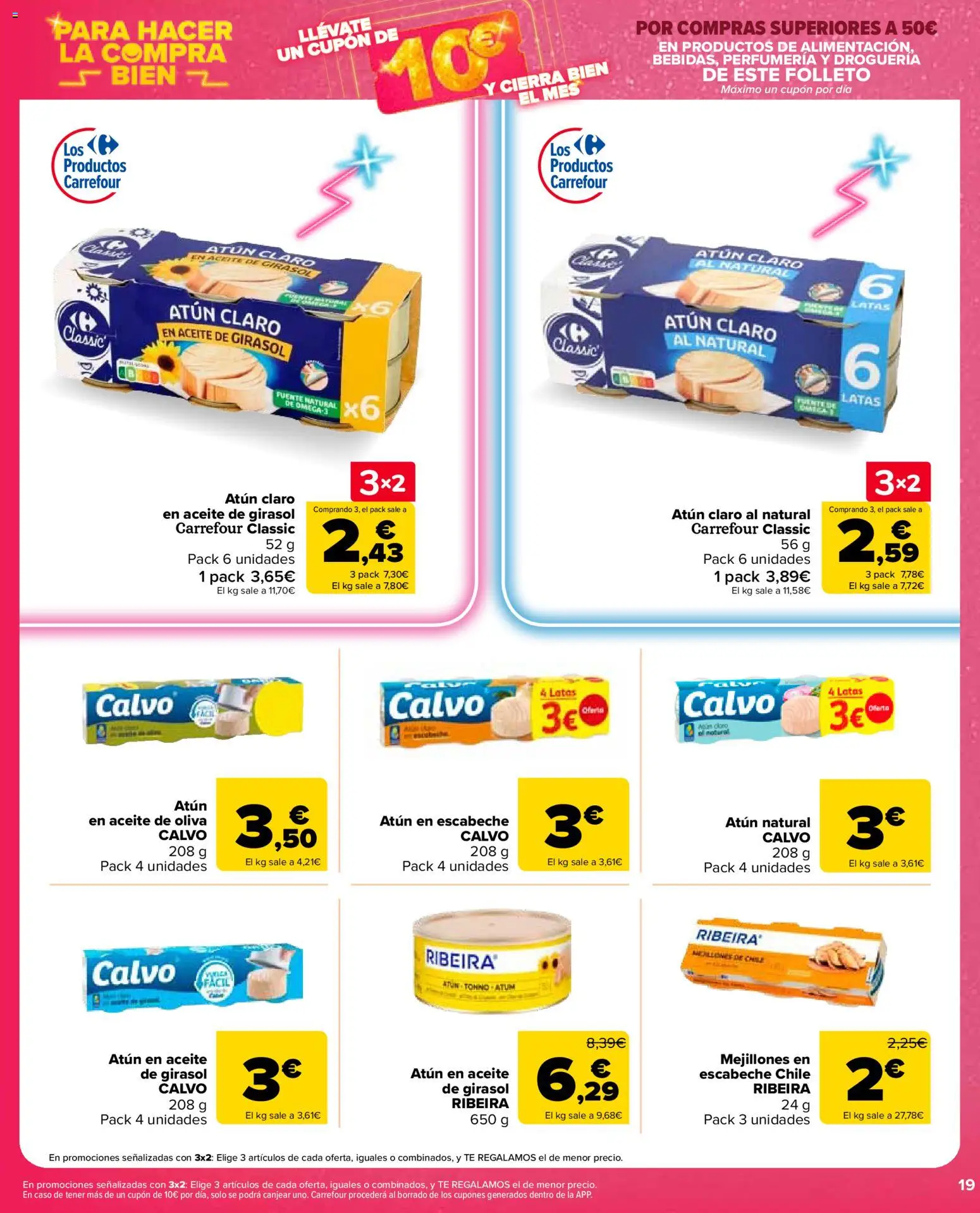 Carrefour Market folleto │ válido desde el 12.03.2026 | Página: 19 | Productos: Aceite, Aceite de oliva, Aceite de girasol, Atún claro
