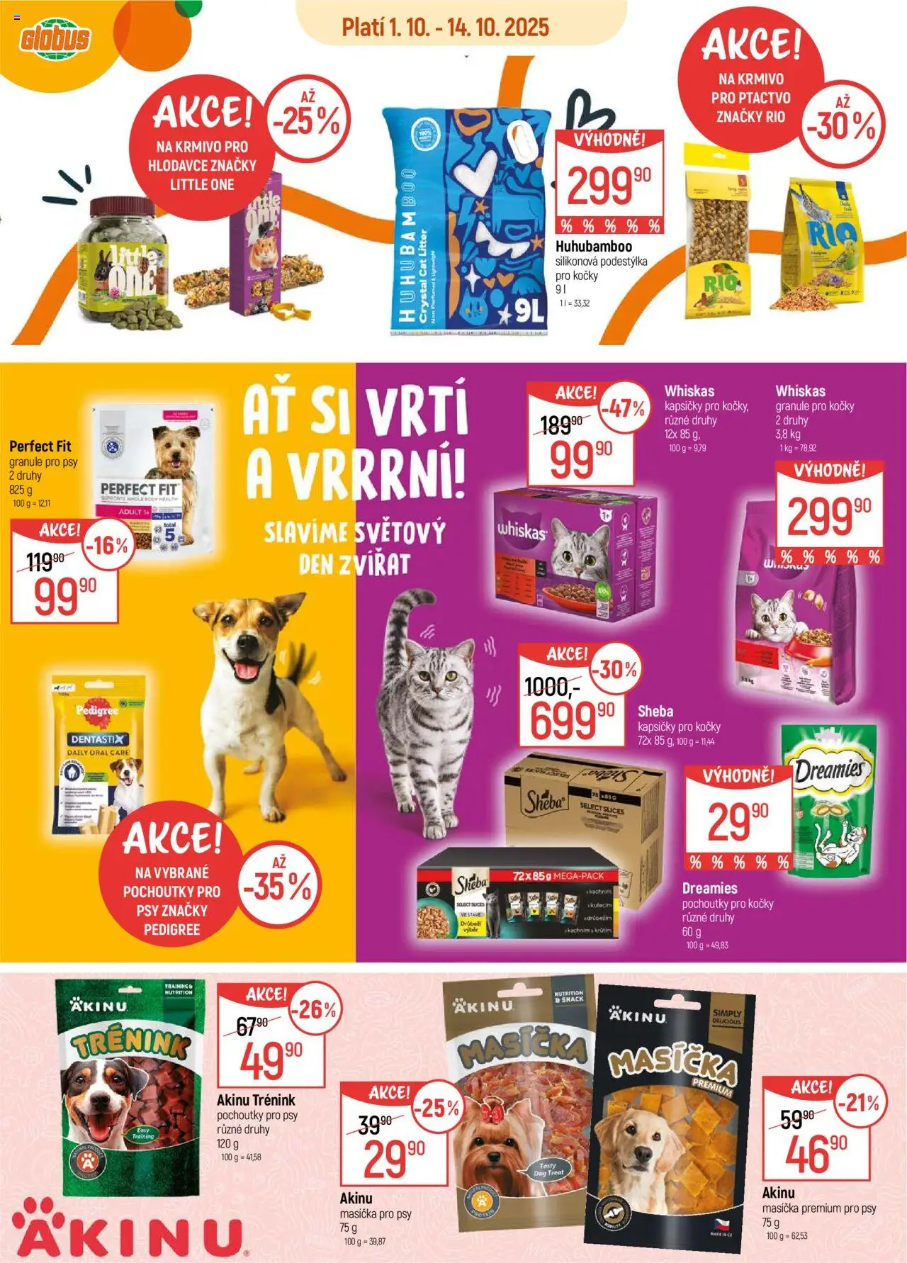 Globus leták - Pardubice od 01.10.2025 | Strana: 3 | Produkty: Whiskas, Granule, Kapsičky pro kočky, Sheba