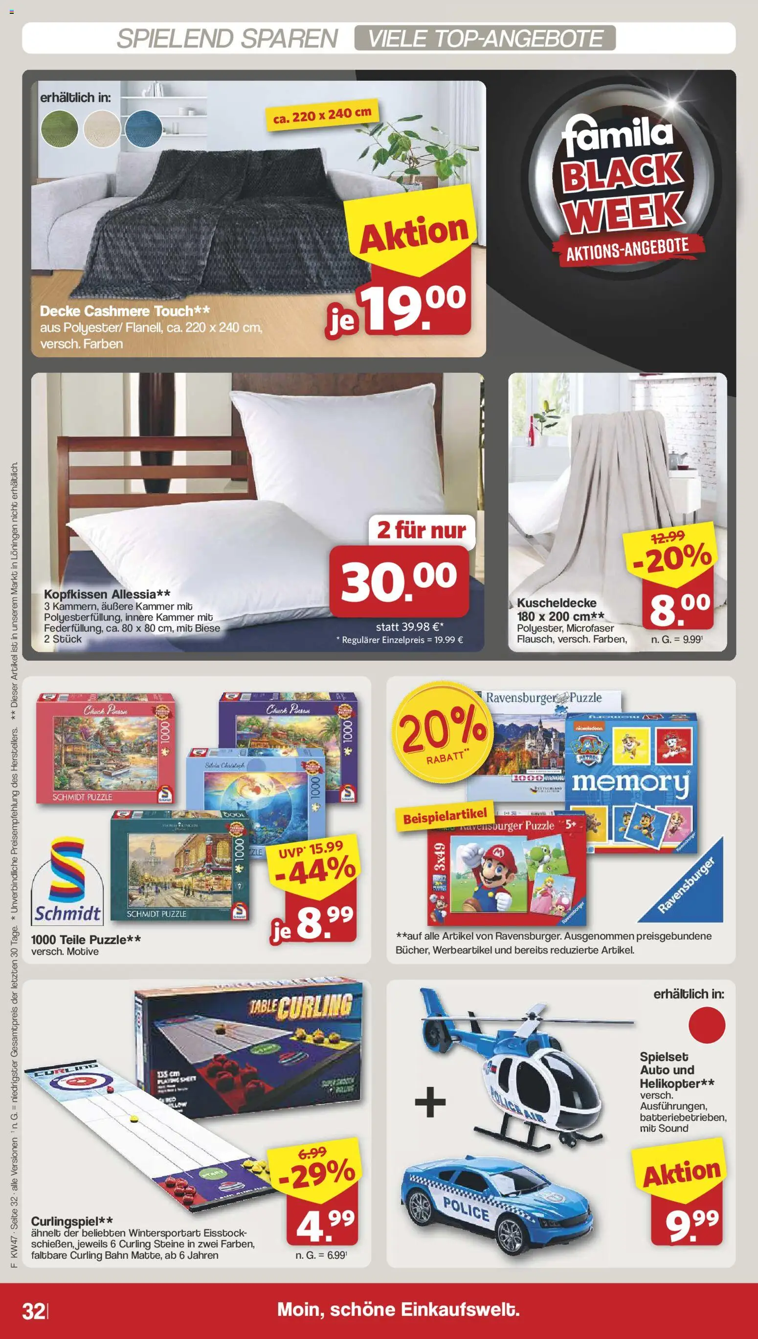 Famila Nordwest - Black Friday – gültig ab 17.11.2025 | Seite: 30 | Produkte: Decke, Kopfkissen