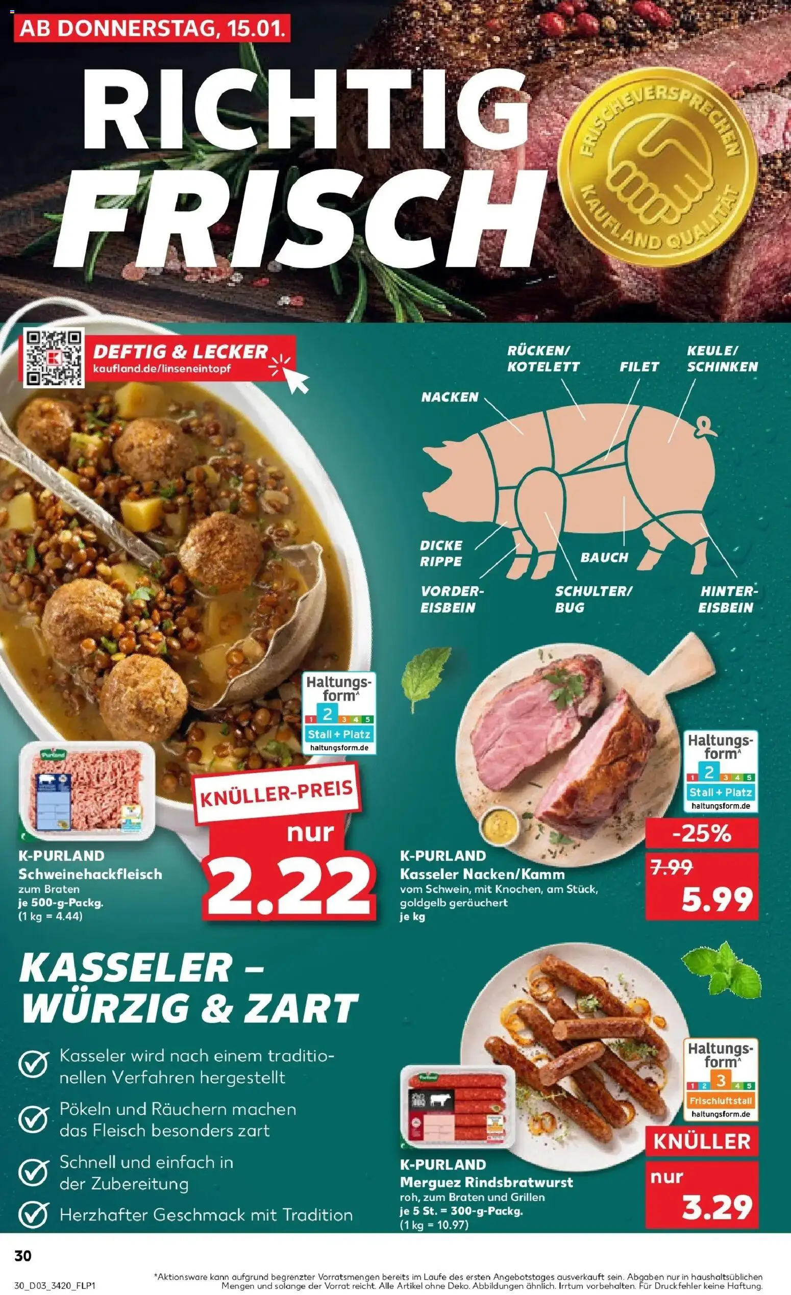Kaufland prospekt Berlin	 – gültig ab 19.01.2026 | Seite: 30 | Produkte: Schinken, Fleisch
