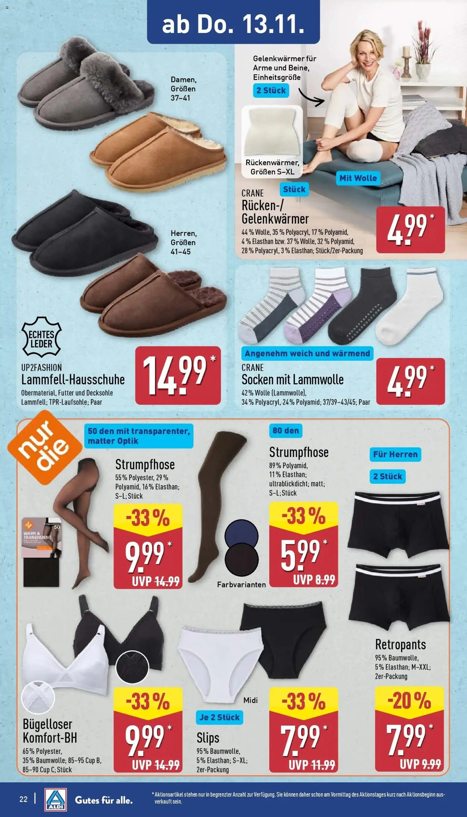 Aldi - ALDI Nord: Wochenangebote – gültig ab 09.11.2025 | Seite: 26 | Produkte: Up2fashion, Socken, Strumpfhose