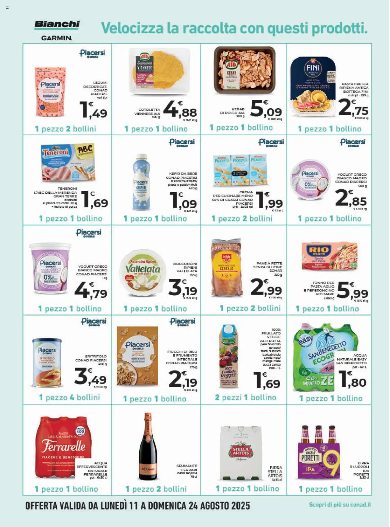 Volantino Conad del 13.08.2025 | Pagina: 14 | Prodotti: Pane, Pollo, Pasta, Parmigiano reggiano