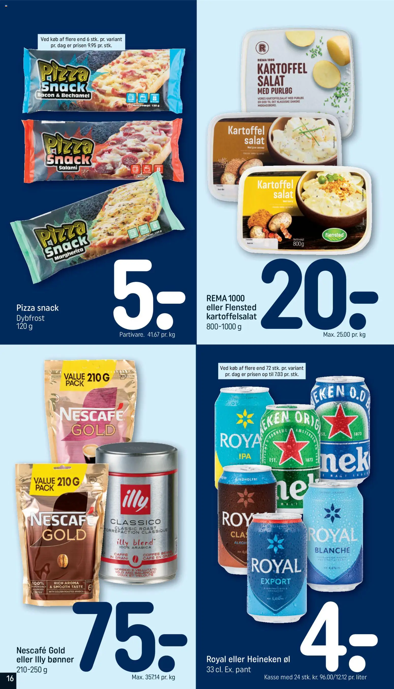 Rema 1000 tilbudsavis – gyldig fra 26.04.2026 | Side: 16 | Produkter: Salami, Kartoffelsalat, Øl, Bønner