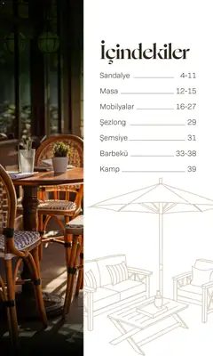 10.04.2026 tarihinden itibaren geçerli olan Metro kataloğu önizlemesi | Sayfa: 3 | Ürünler: Masa, Sandalye, Şemsiye