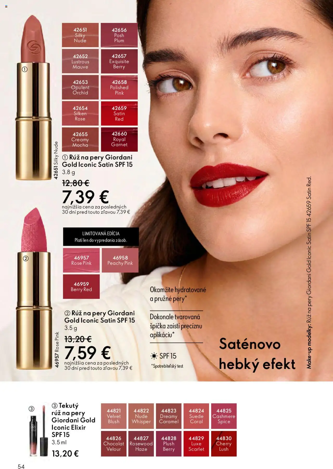 Katalóg Oriflame 13 2025 │ platný od 07.09.2025 | Strana: 54 | Produkty: Rúž na pery