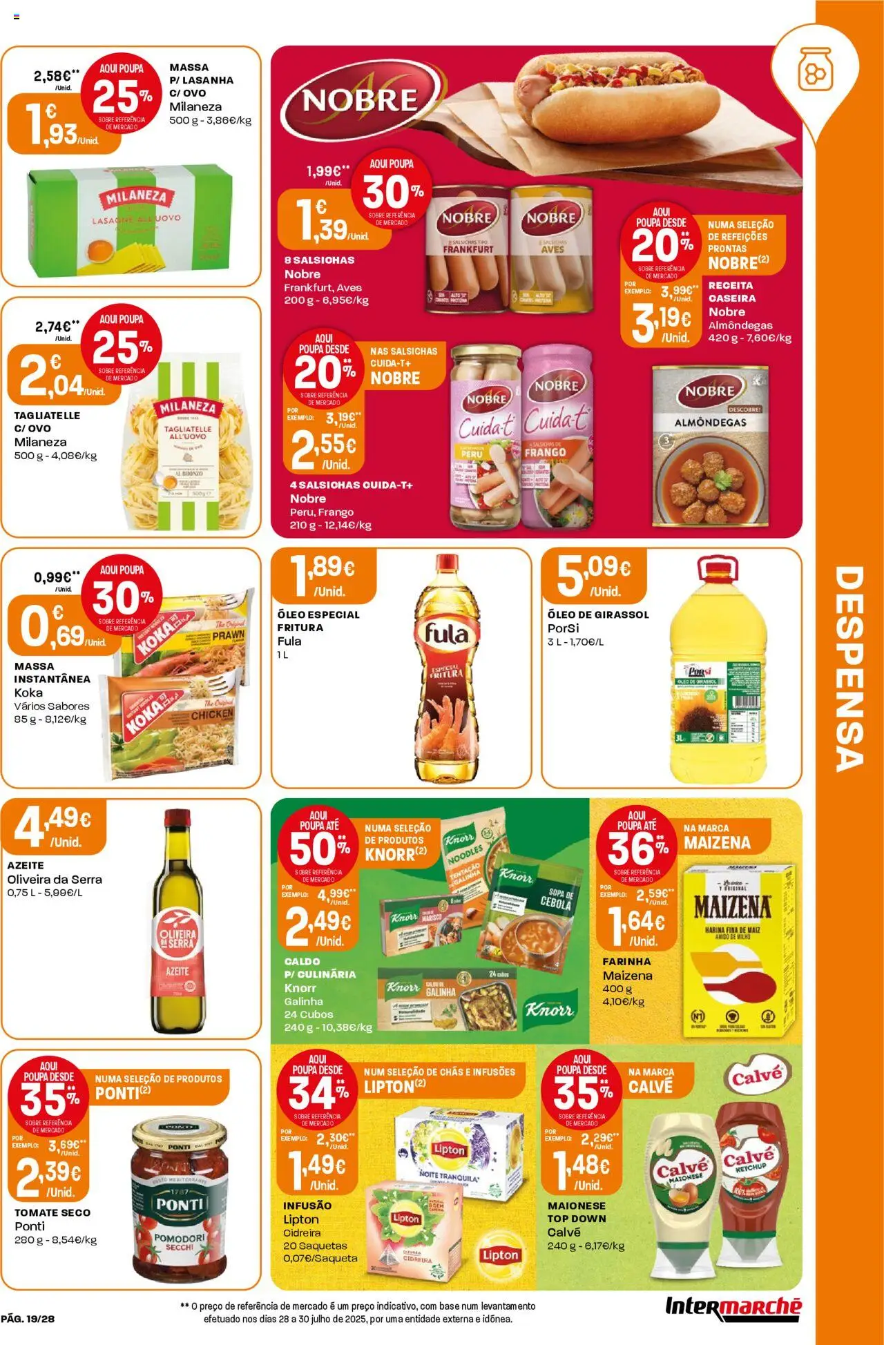Intermarché folheto │ válido de 04.09.2025 | Página: 19 | Produtos: Knorr, Lasanha, Base, Sopa
