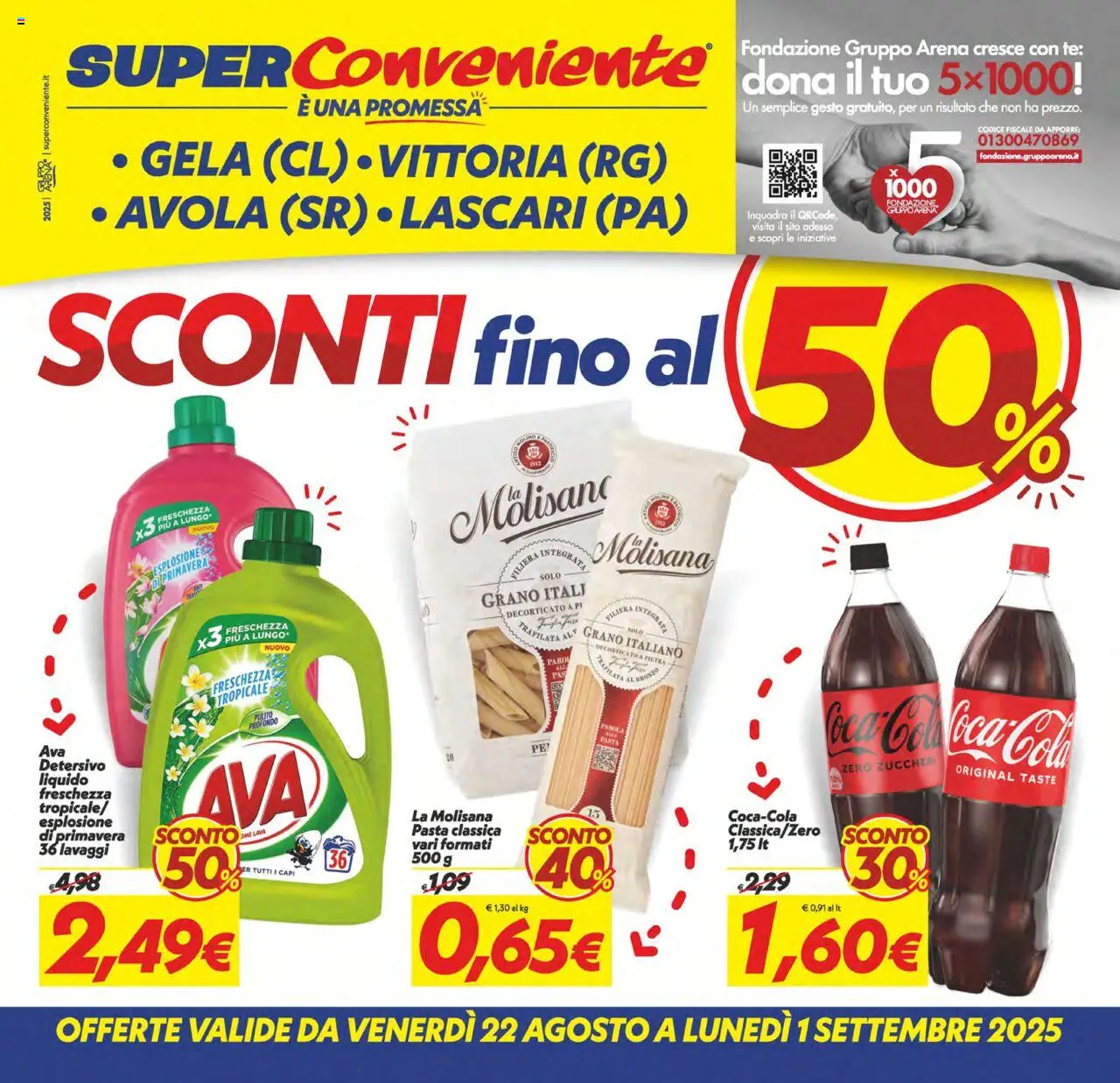 Volantino SuperConveniente del 22.08.2025 | Pagina: 1 | Prodotti: Tè, Pasta