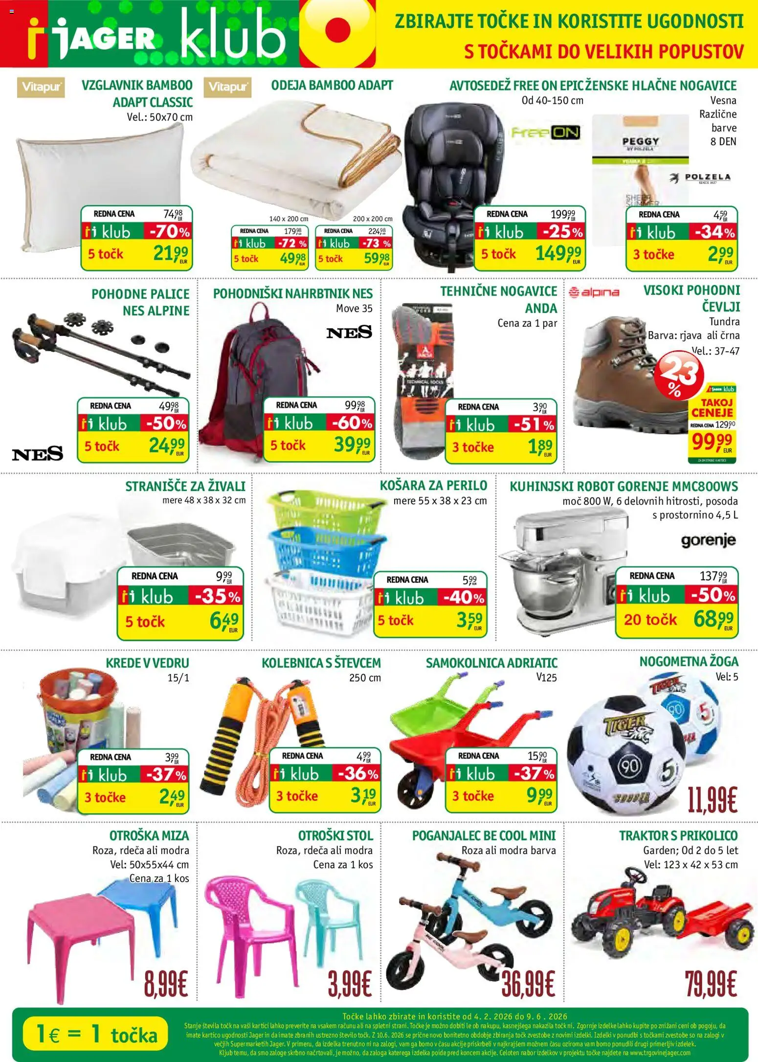 Novi Jager katalog ponudbe – veljaven od 08.04.2026 | Stran: 3 | Izdelki: Košara, Samokolnica, Nahrbtnik, Hlacne nogavice