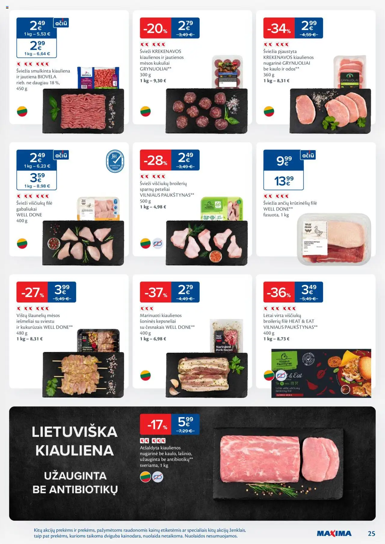 MAXIMA akcijos nuo 21.10.2025 | Puslapis: 25 | Prekių: Kiaulienos, Jautienos, Kiauliena, Jautiena