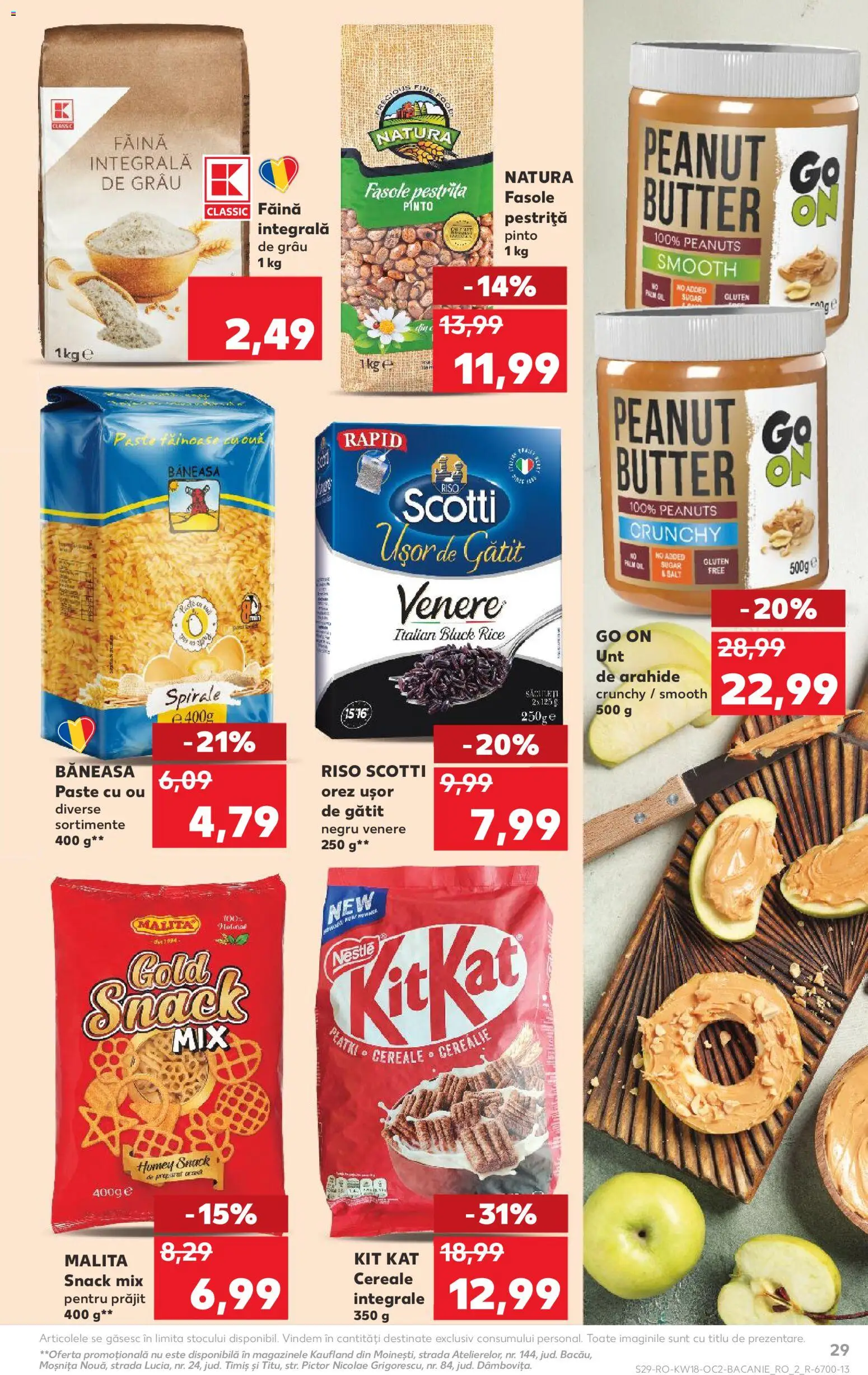 Noul catalog Kaufland – valabil de la 29.04.2026 | Pagină: 29 | Produse: Arahide, Unt, Orez, Cereale