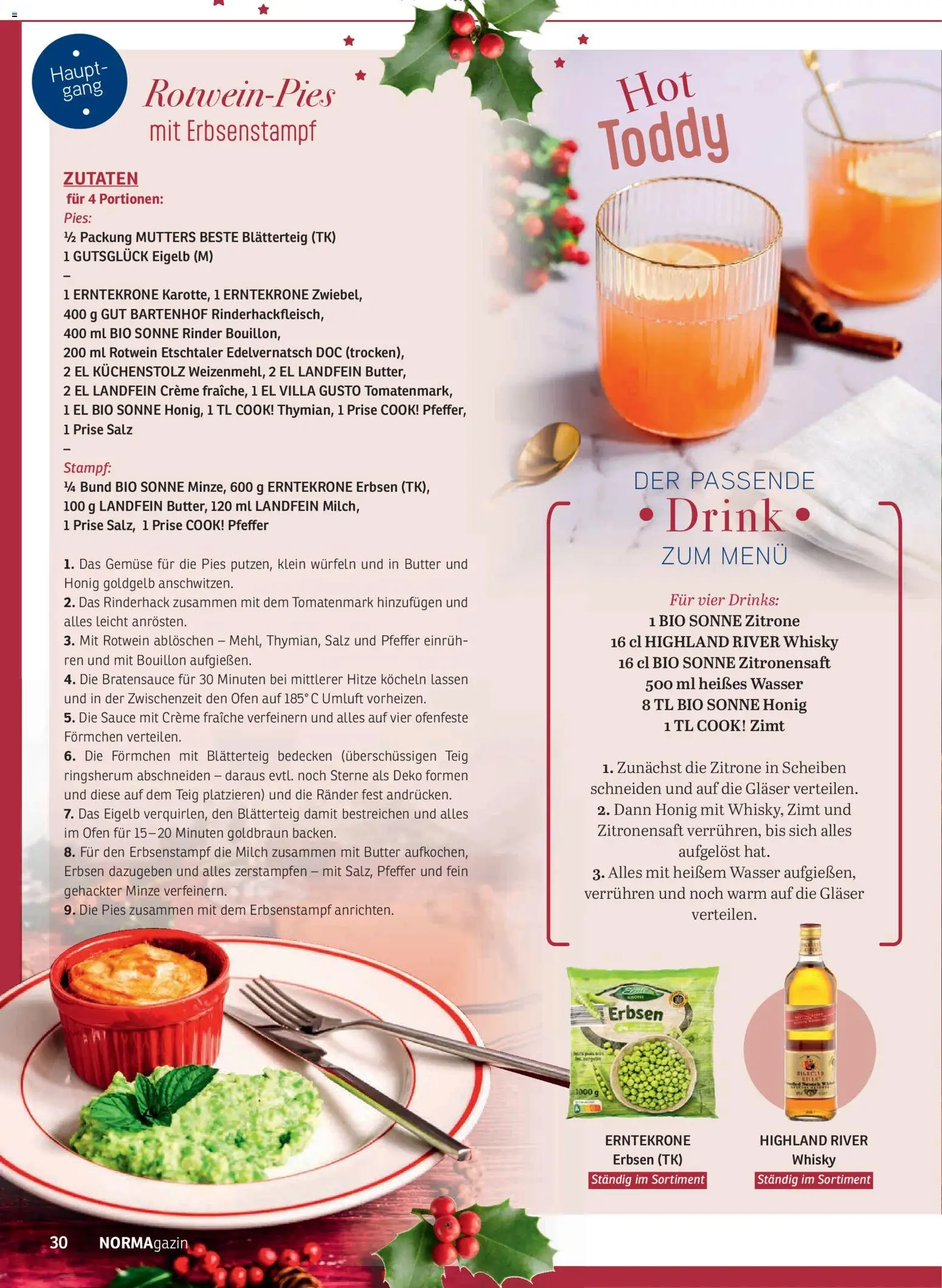 Norma NORMAgazin November/Dezember 2025 – gültig ab 01.11.2025 | Seite: 30 | Produkte: Whisky, Butter, Wasser, Pfeffer