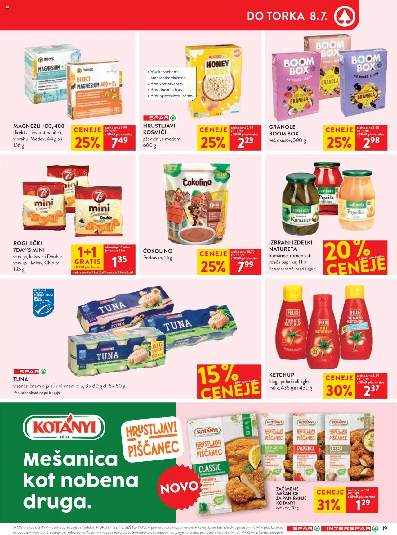 Spar katalog  27/25 │ velja od 02.07.2025 | Stran: 25 | Izdelki: Rogljički, Tuna, Čokolino, Cesen