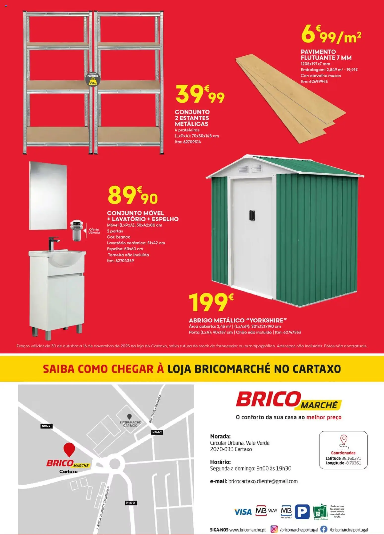 BricoMarché - Folheto Abertura Cartaxo │ válido de 30.10.2025 | Página: 16 | Produtos: Torneira, Portas, Lavatório, Espelho