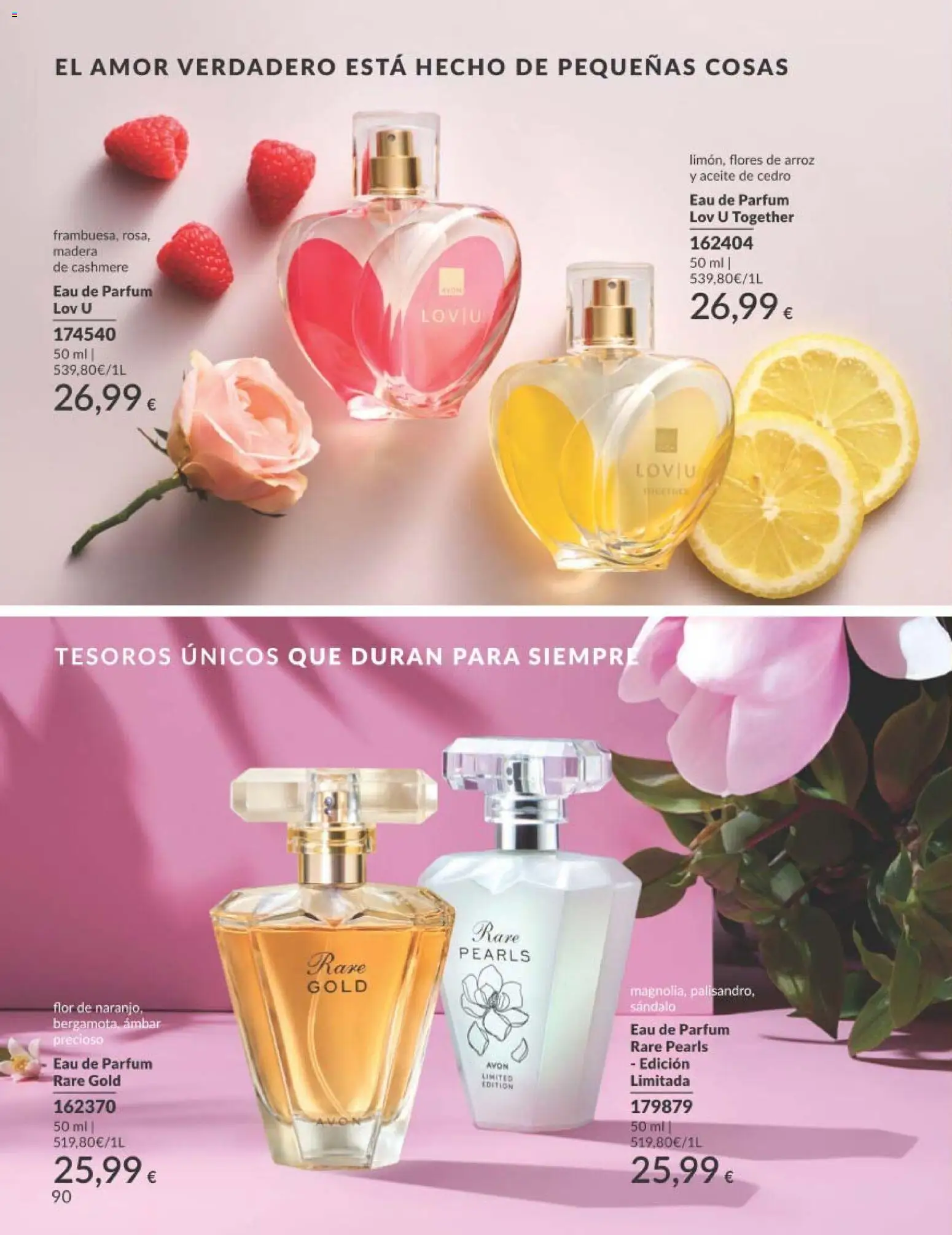 Catálogo AVON campaña 4 │ válido desde el 01.04.2026 | Página: 90 | Productos: Perfume, Aceite, Arroz, Eau de parfum
