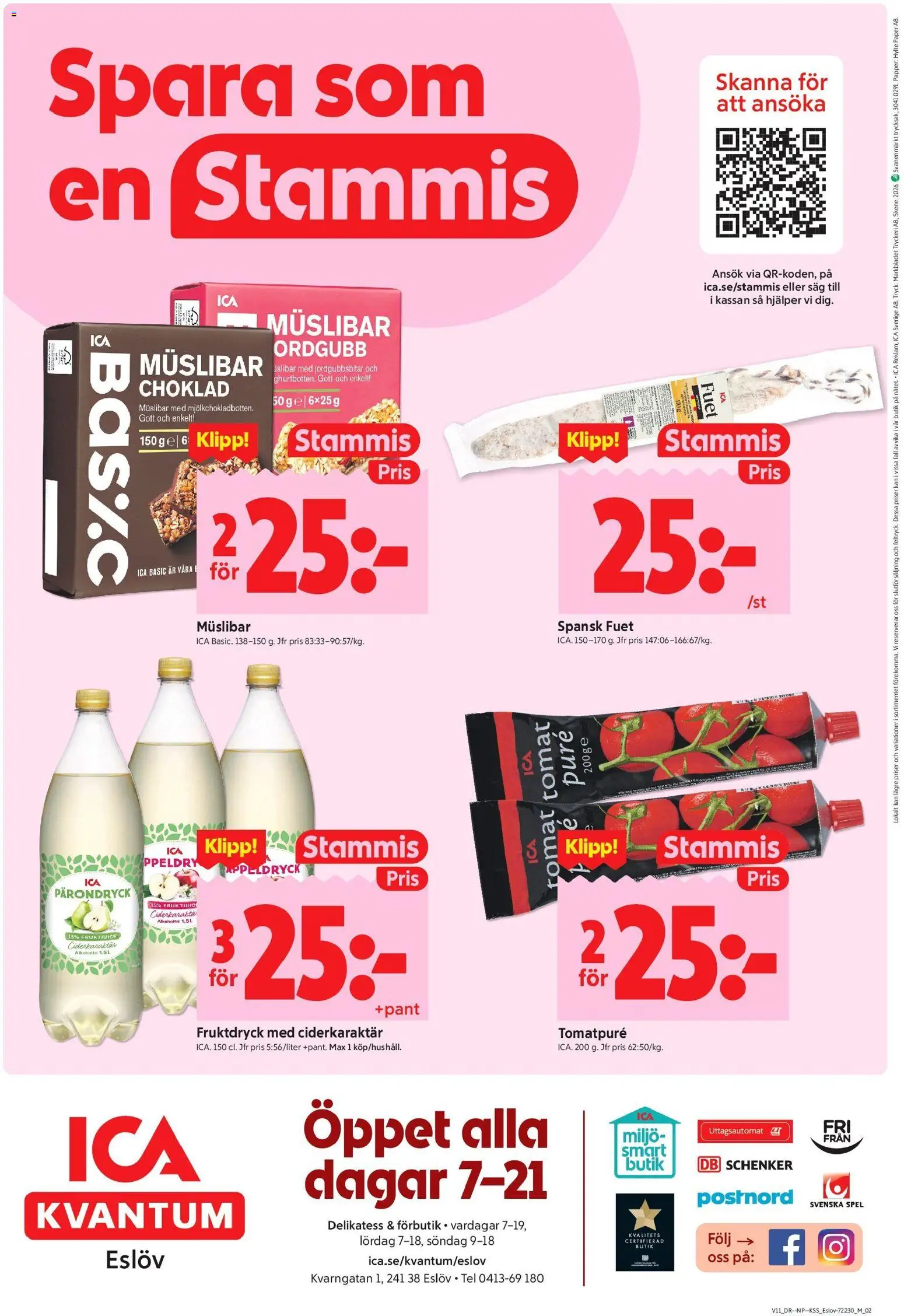 ICA Kvantum reklamblad aktuell från 09.03.2026 | Sida: 8 | Produkter: Såg, Tomatpure, Choklad, Papper