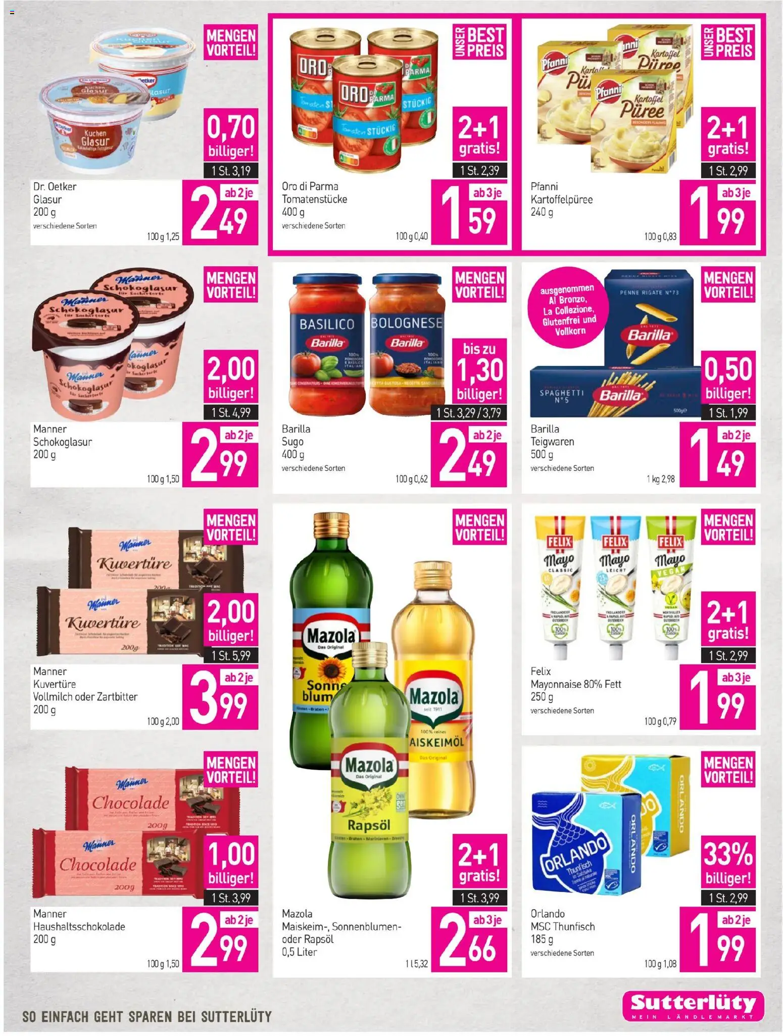 Sutterlüty Flugblatt gültig ab 27.11.2025 | Seite: 19 | Produkte: Mayonnaise, Hajdina liszt, Tomaten